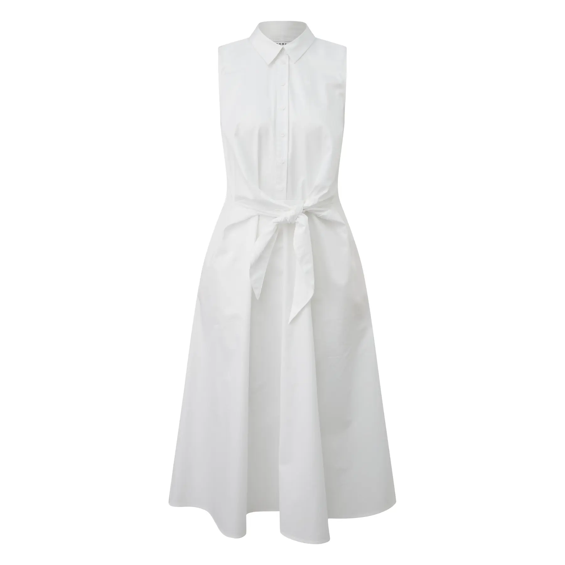 Sleeveless Shirt Dress In Cotton Poplin For Women Comma