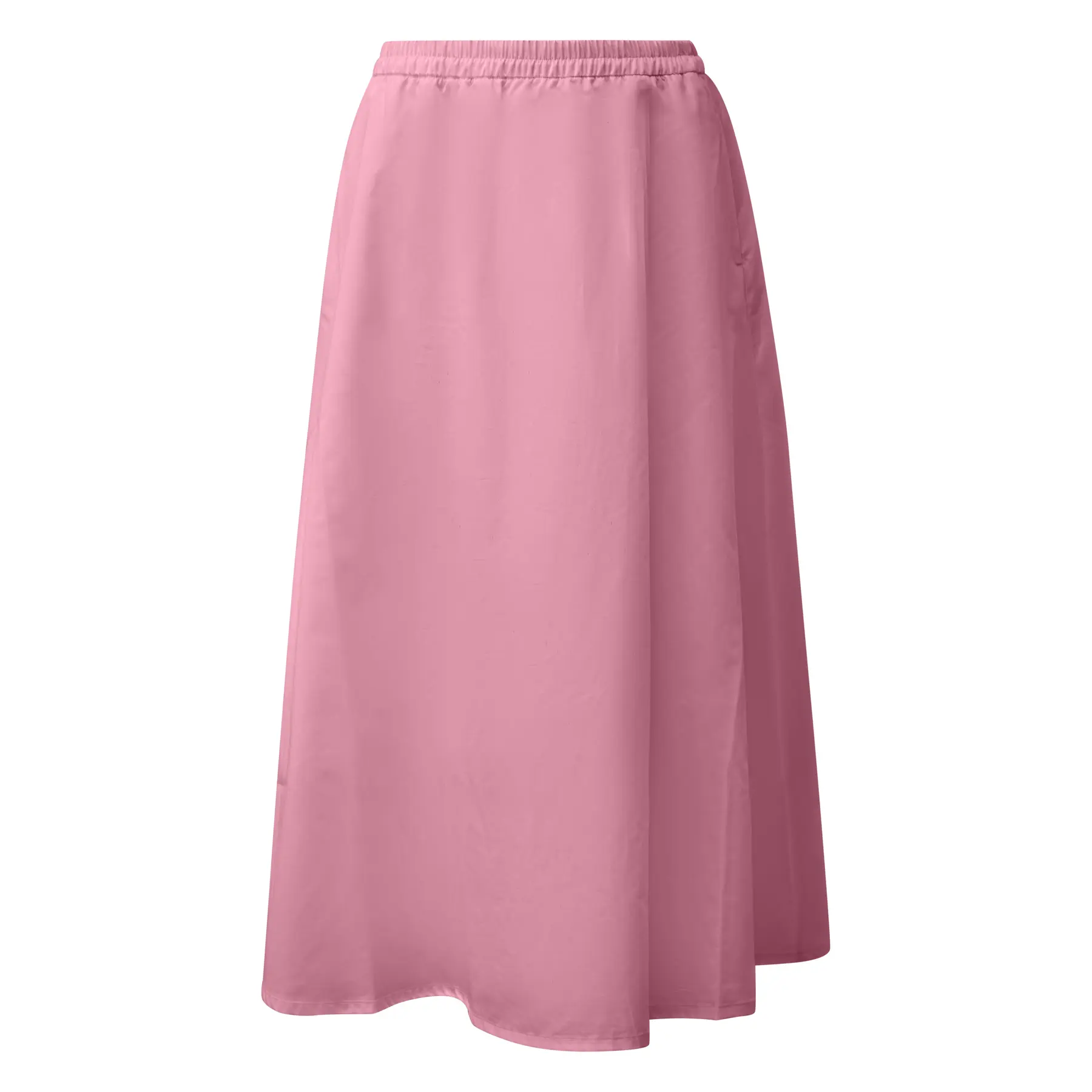 Gonna midi in popeline elasticizzato a ruota con tasche italiane donna COMMA
