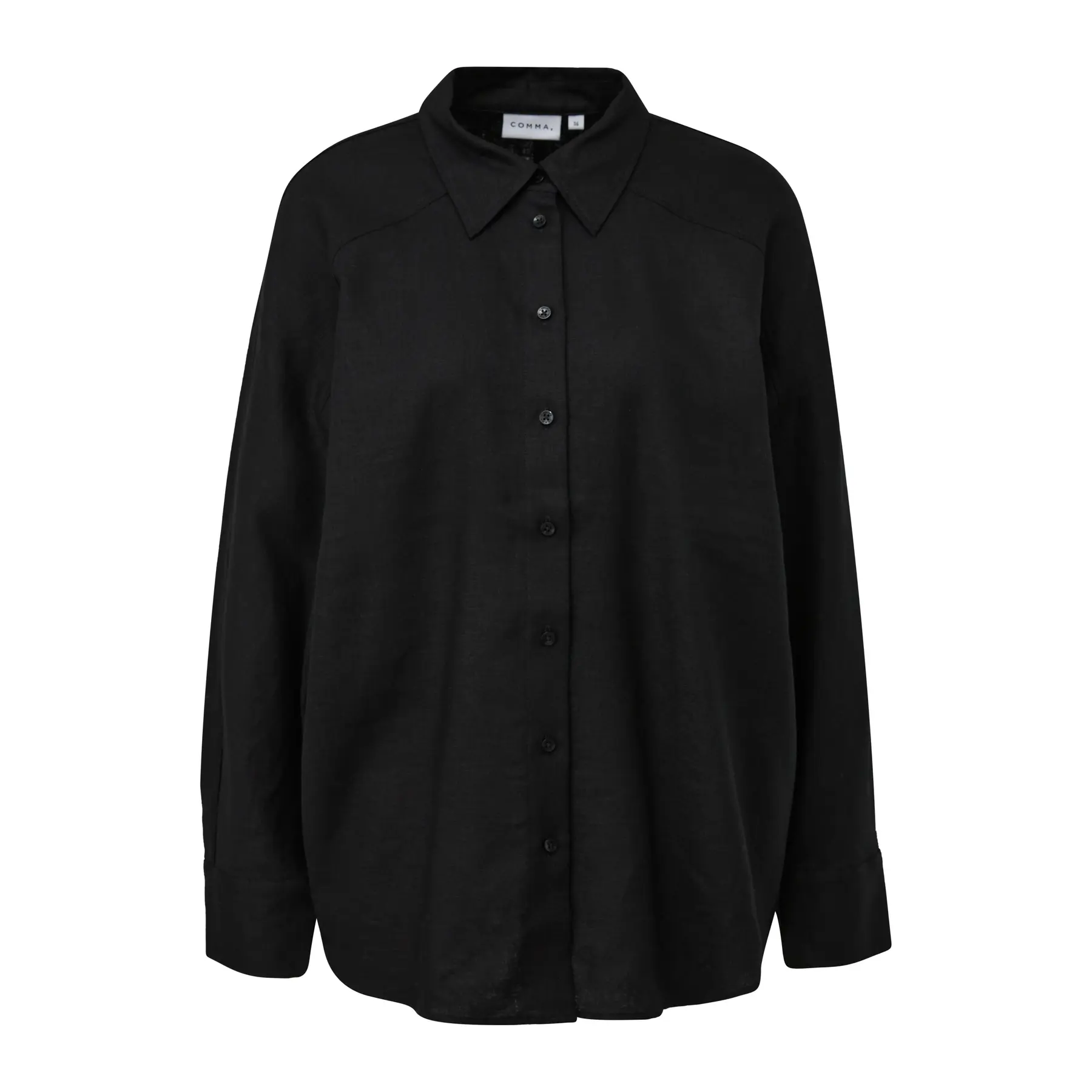 Linnenmix lange mouwen blouse voor dames COMMA