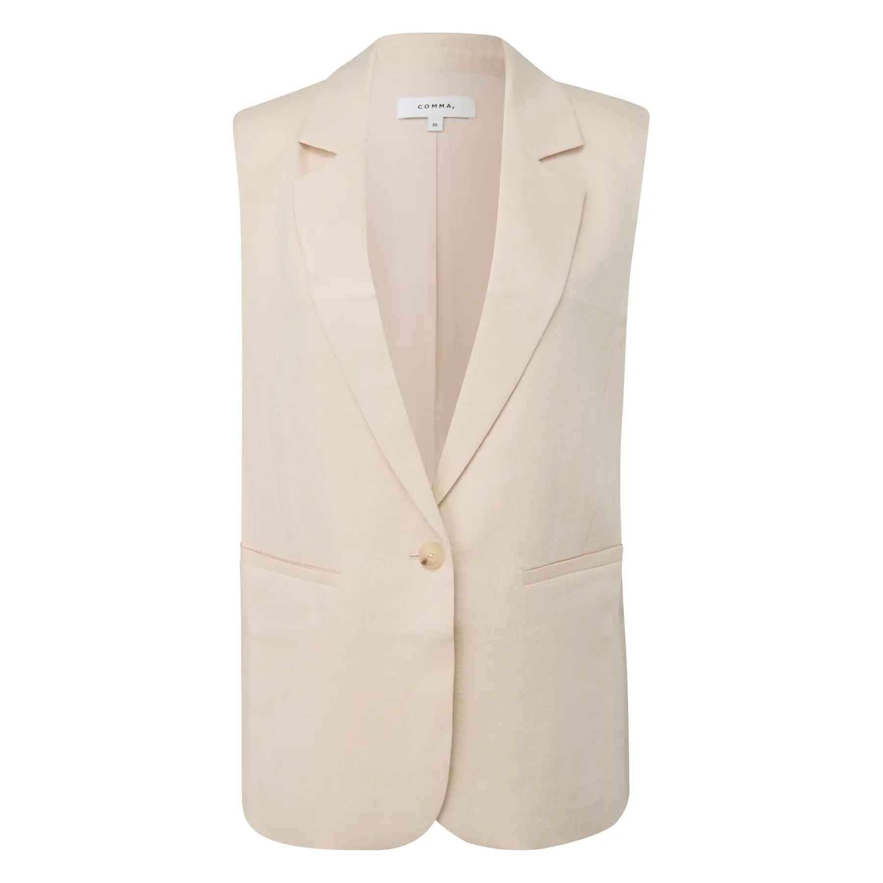 Gilet lungo in tessuto viscosa donna COMMA