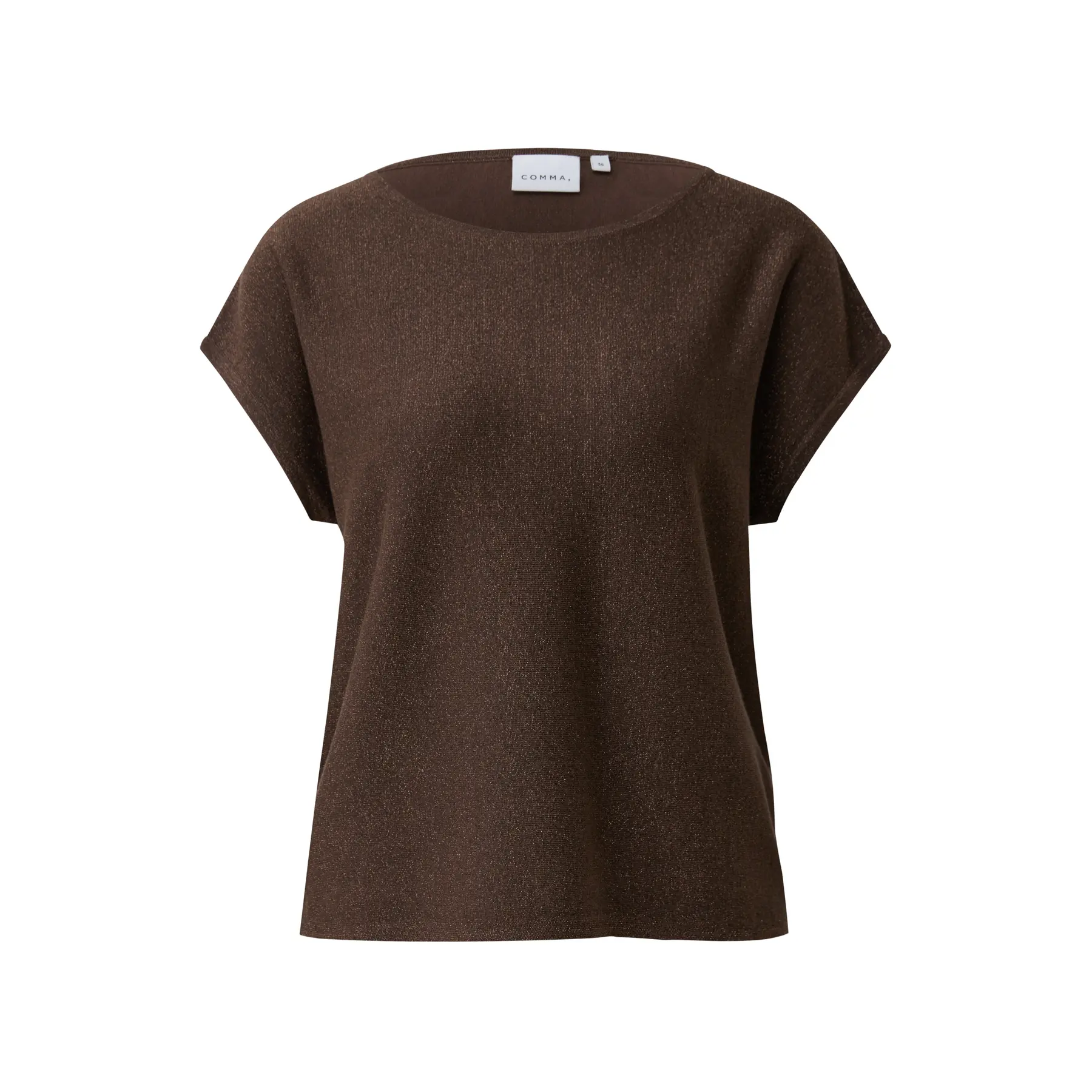T-shirt in maglia fine con filo lucido donna COMMA