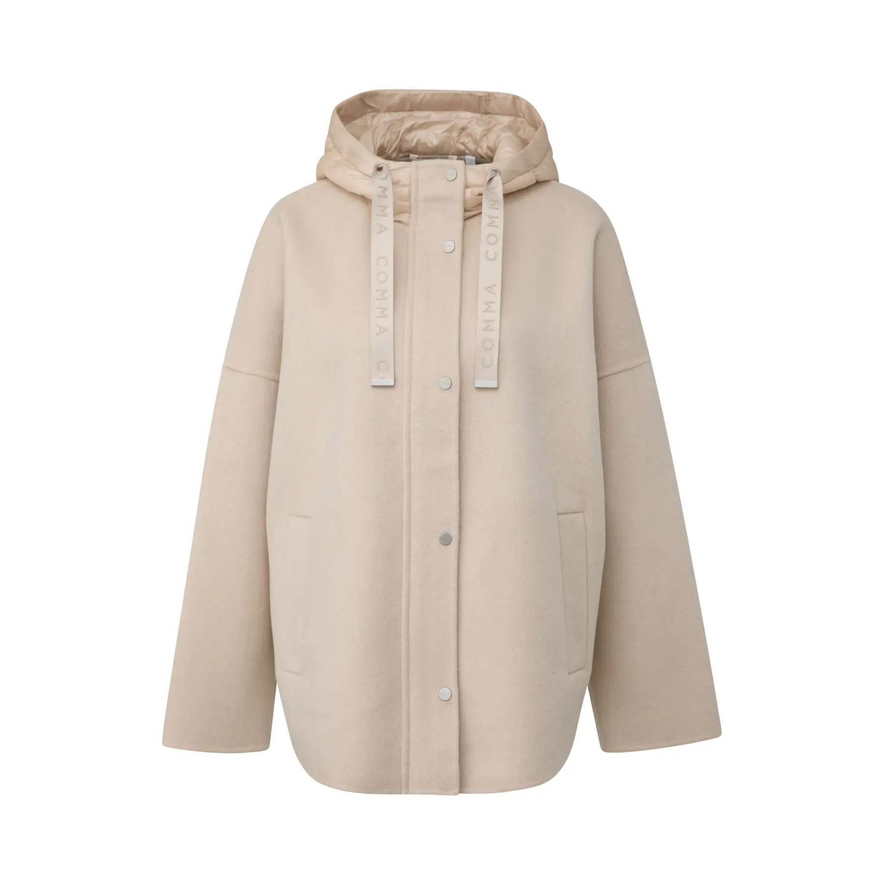 Wool Hooded Button Cape Women's COMMA