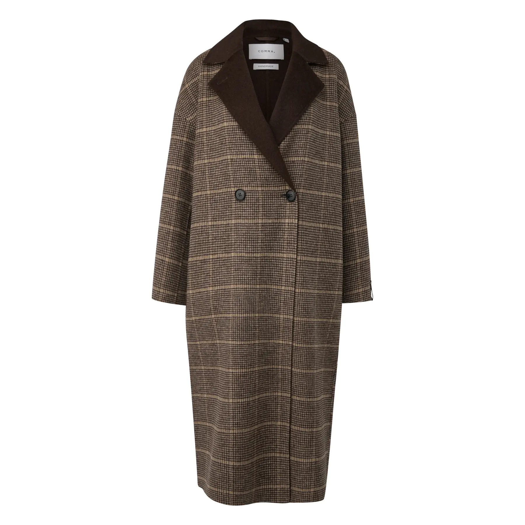 Cappotto midi sovradimensionato double face con colletto da donna COMMA