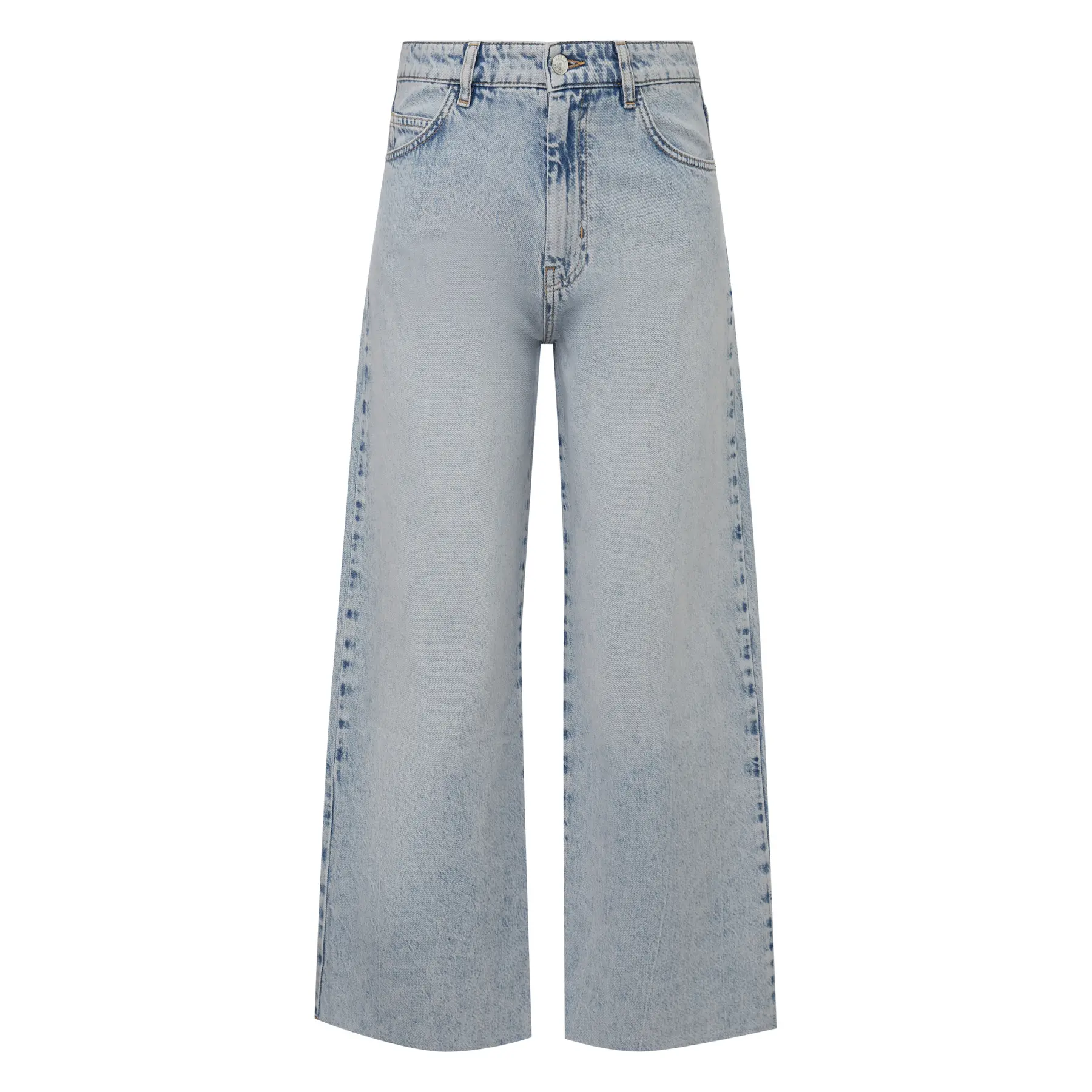 Jeans Wide Leg culotte con tasche applicate vita alta donna COMMA