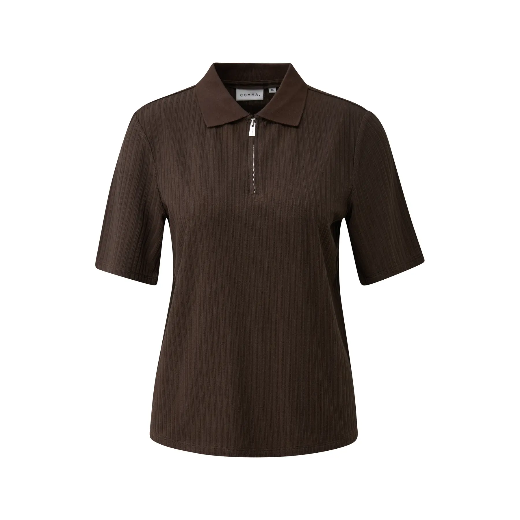 T-shirt col polo et fermeture éclair femme COMMA T-shirt col polo et fermeture éclair femme COMMA