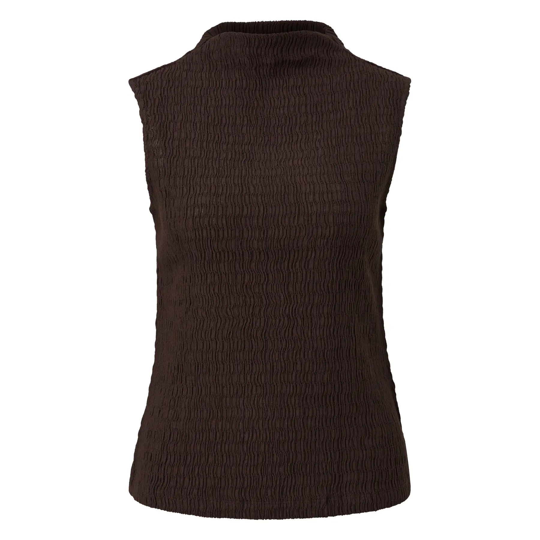 Lichtgewicht dames high neck textuur tanktop COMMA