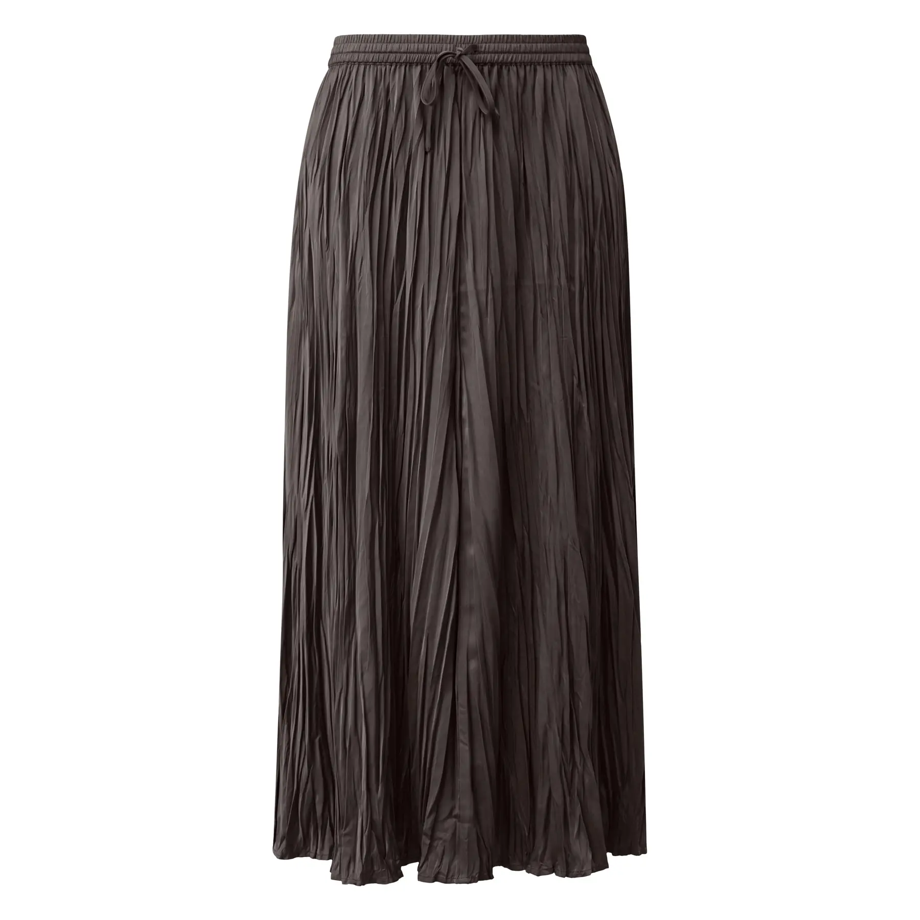 Gonna midi plissettata effetto stropicciato con cordoncino donna COMMA