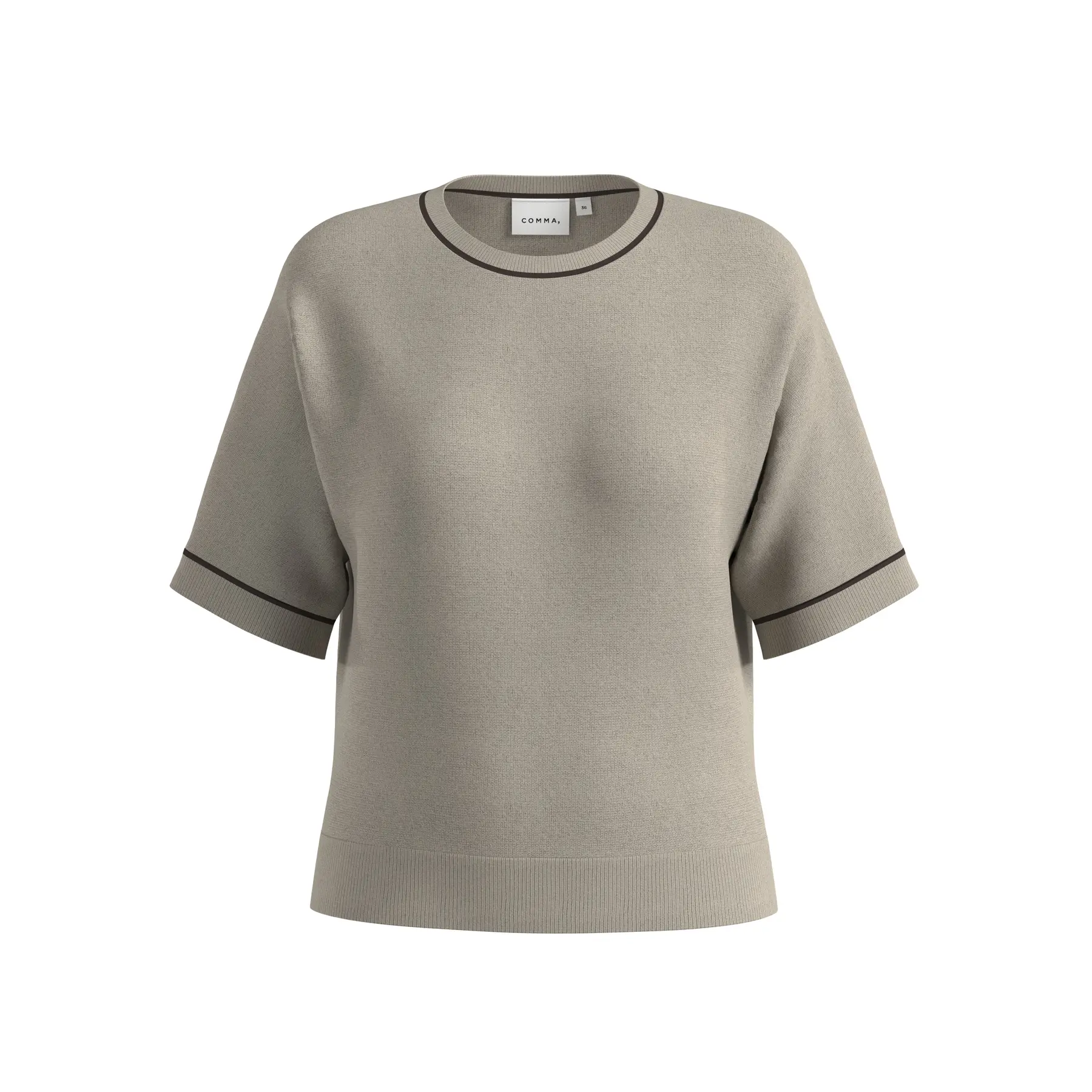 Pull col round in maglia fine a maniche a pipistrello donna COMMA