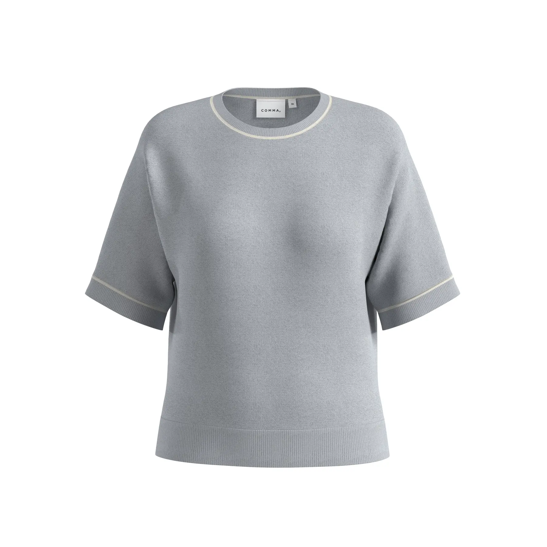 Pull col round in maglia fine a maniche a pipistrello donna COMMA