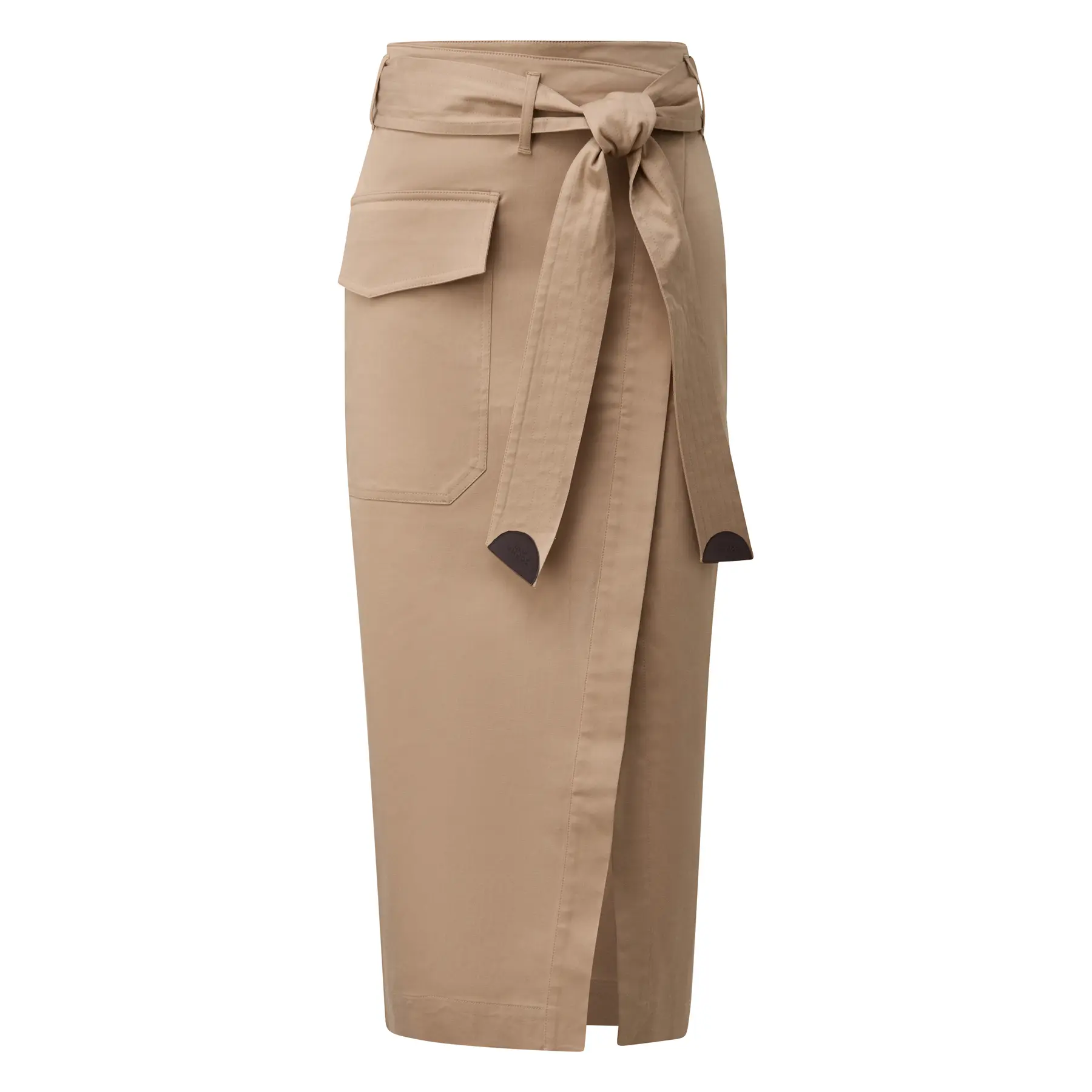 Gonna midi portafoglio stile utility con cintura da annodare donna COMMA