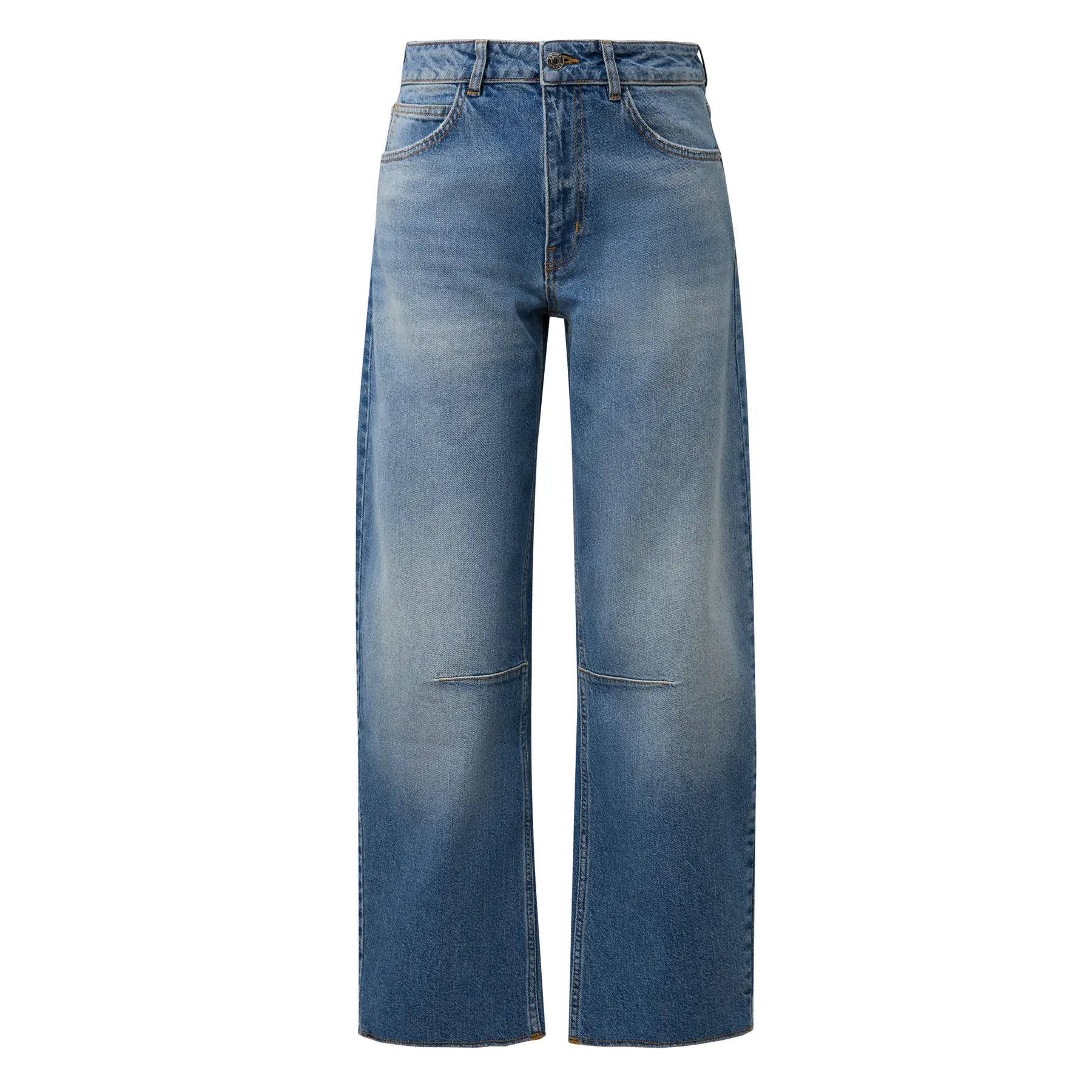 Loose & Relaxed Jeans met Rafelrand Medium Hoge Dames COMMA