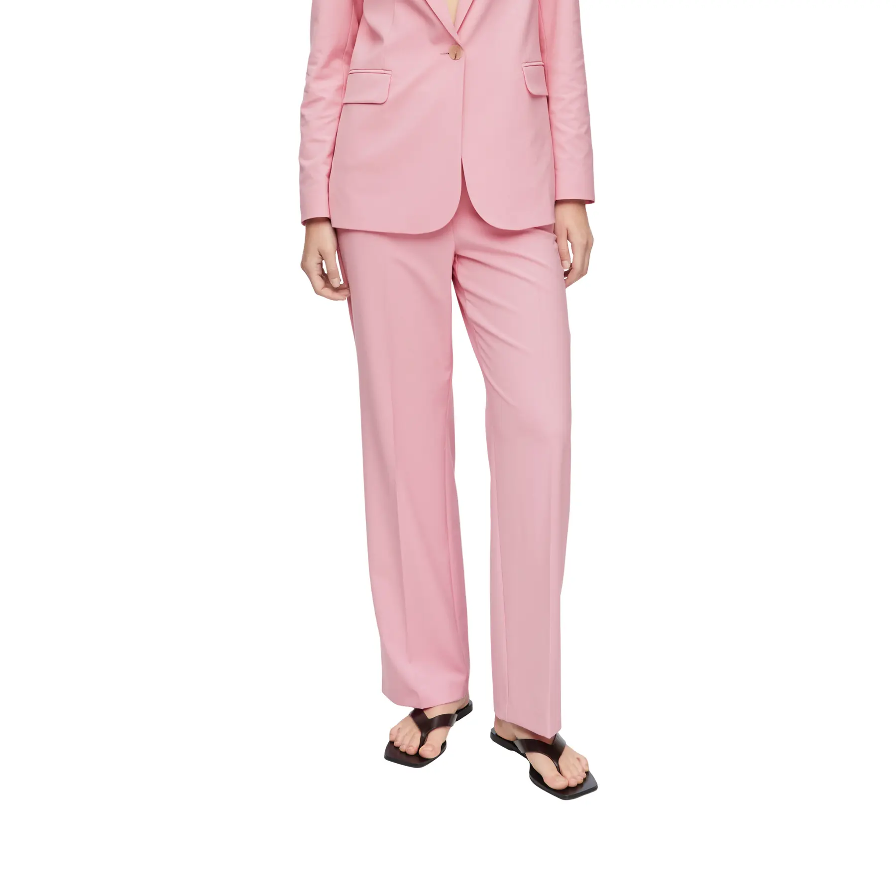 Pantalone da completo dritto fluido in viscosa mista donna COMMA
