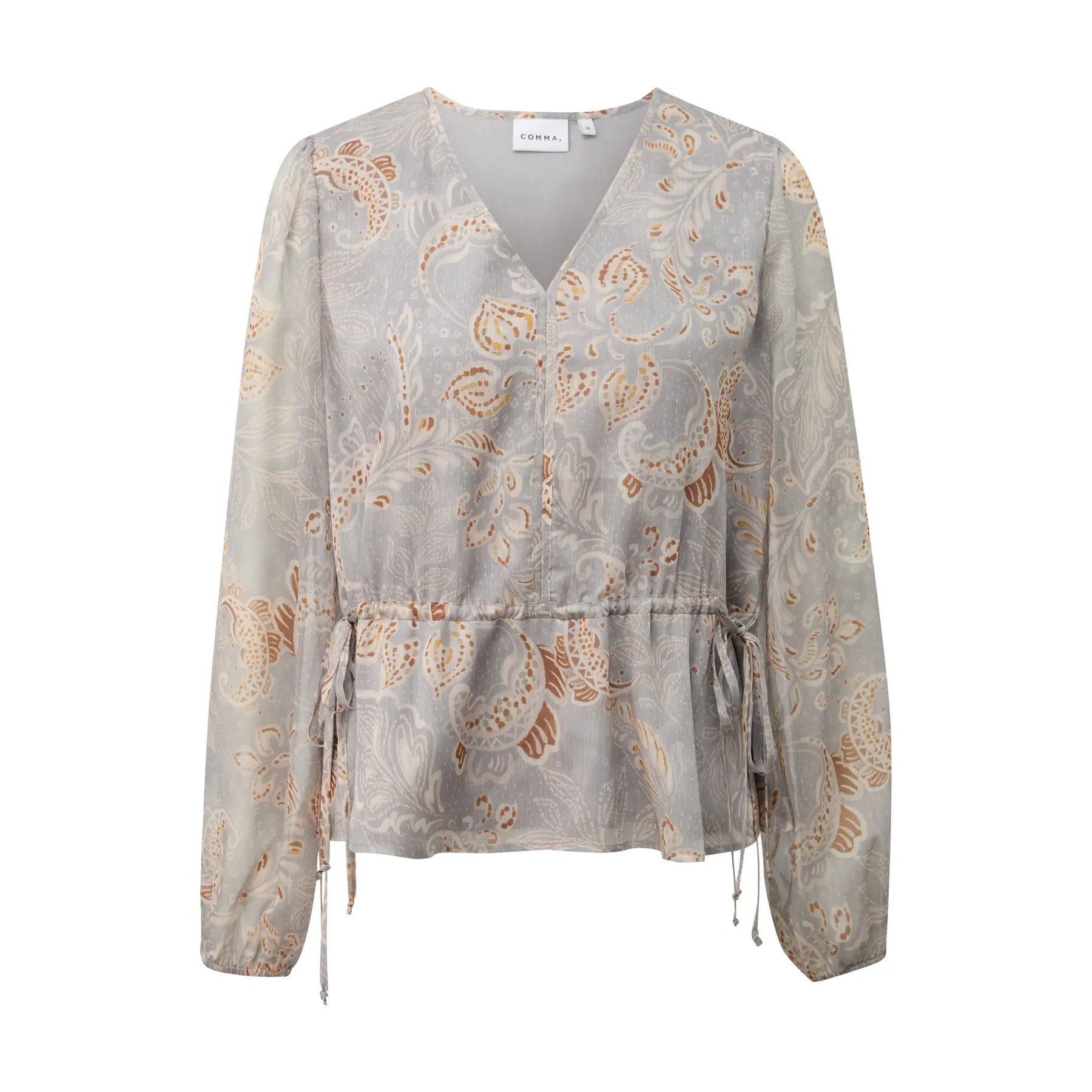 Blouse geprint in chiffon met getailleerde pasvorm dames COMMA