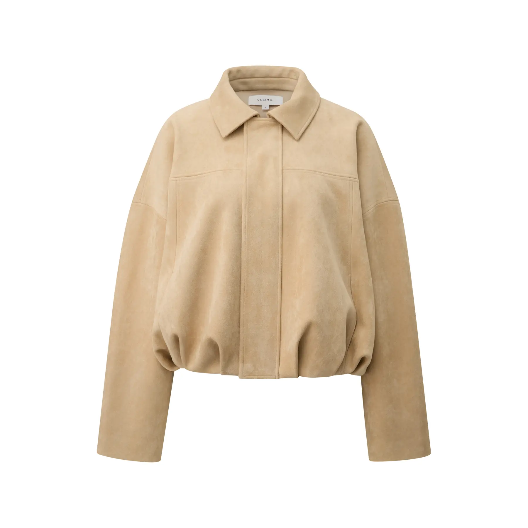 Kurze Velvet-Imitatjacke Frau COMMA