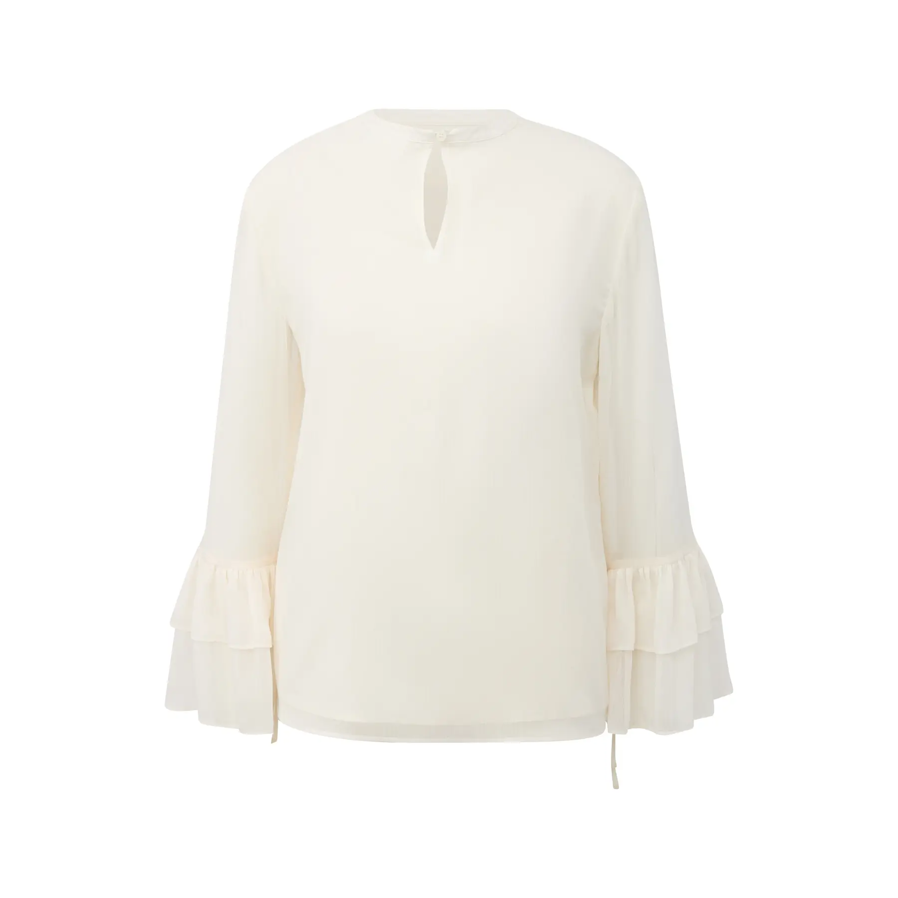 Blusa strutturata in mussola con maniche a volant donna COMMA