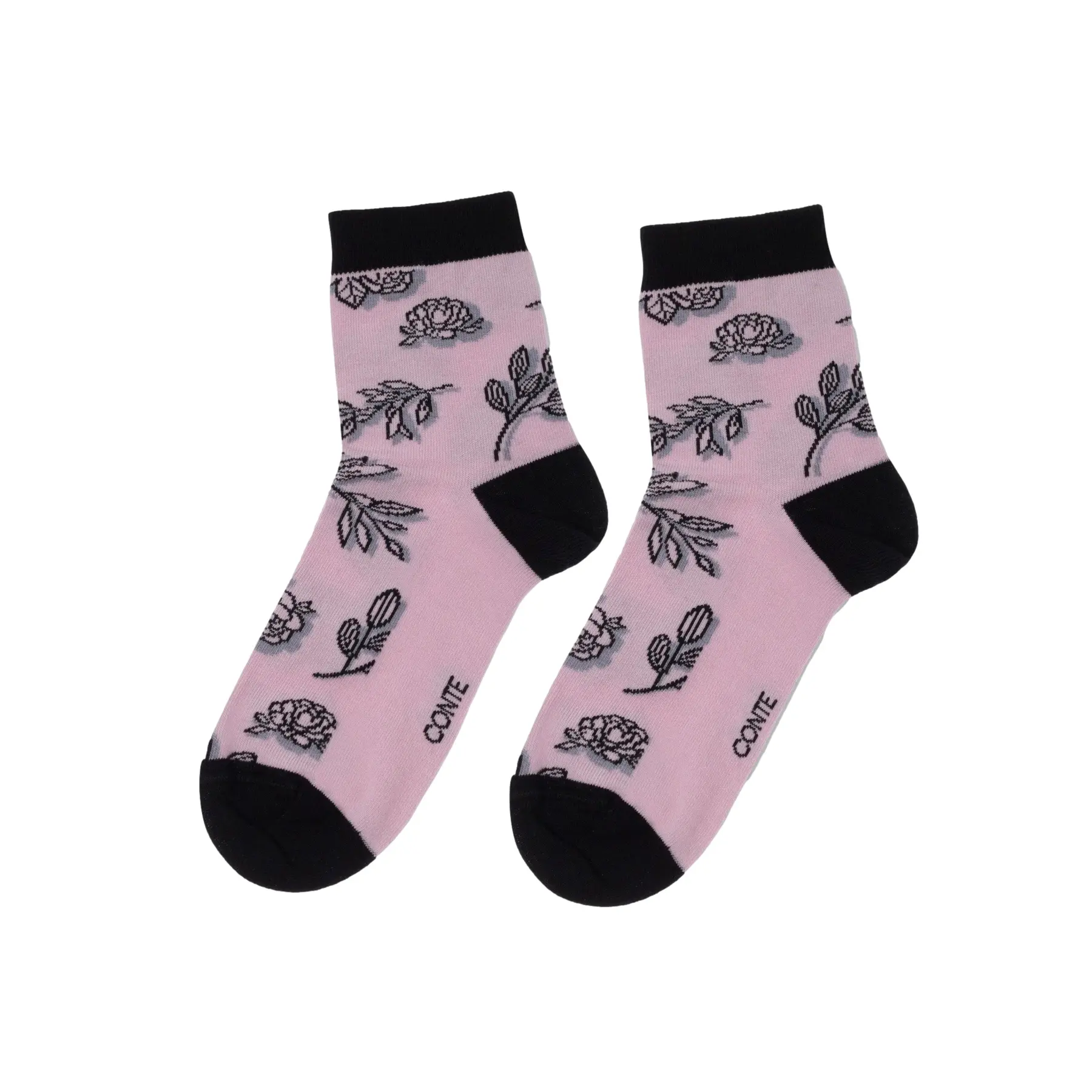 Calze in cotone da donna  Classic Flowers with shadow