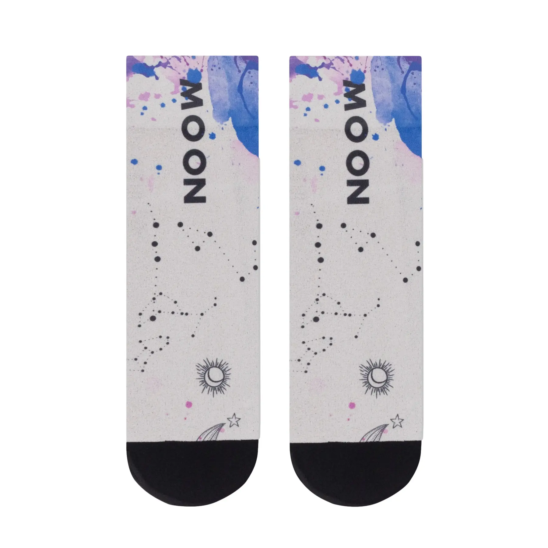 Dicke Socken mit schwarzer Spitze und Mond-Muster Damen Conte Elegant Fantasy