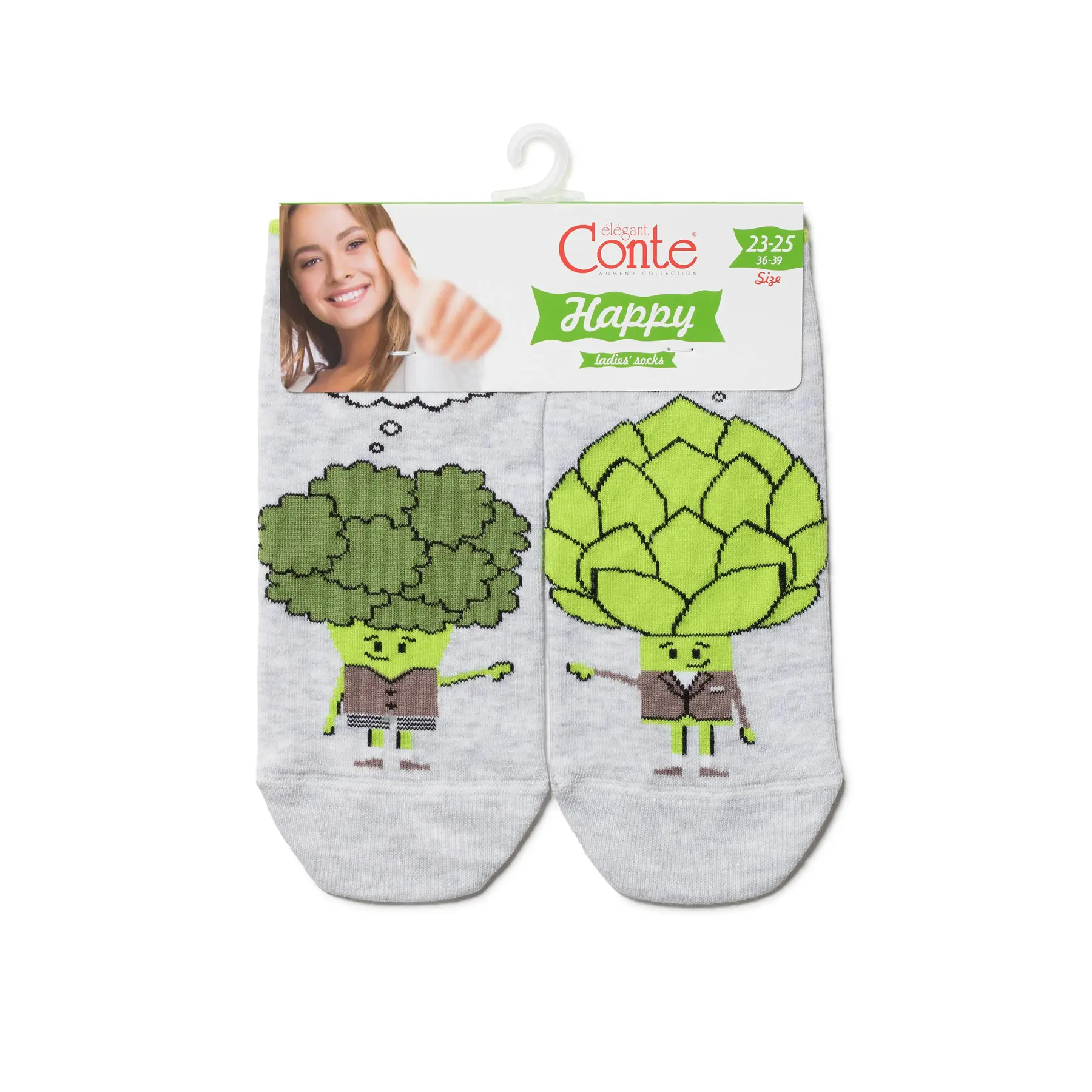 Damen Baumwollsocken Conte Elegant Happy