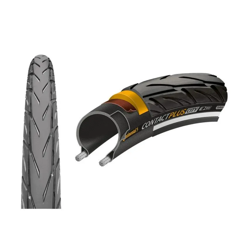 Velo Store - UK Contact plus city rigid tire with reflective Continental 47-559 | Extra 10% off with Subscription, Postage £16.79 to UK Fedex.