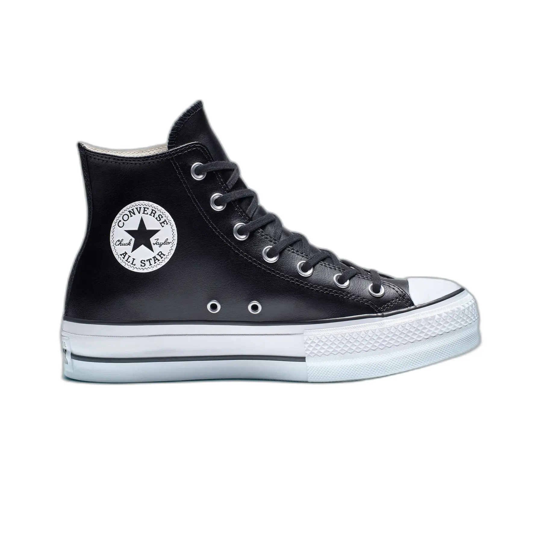 0888755795682 - - Chuck Taylor All Star High Lift - Leder-Sneaker in Schwarz