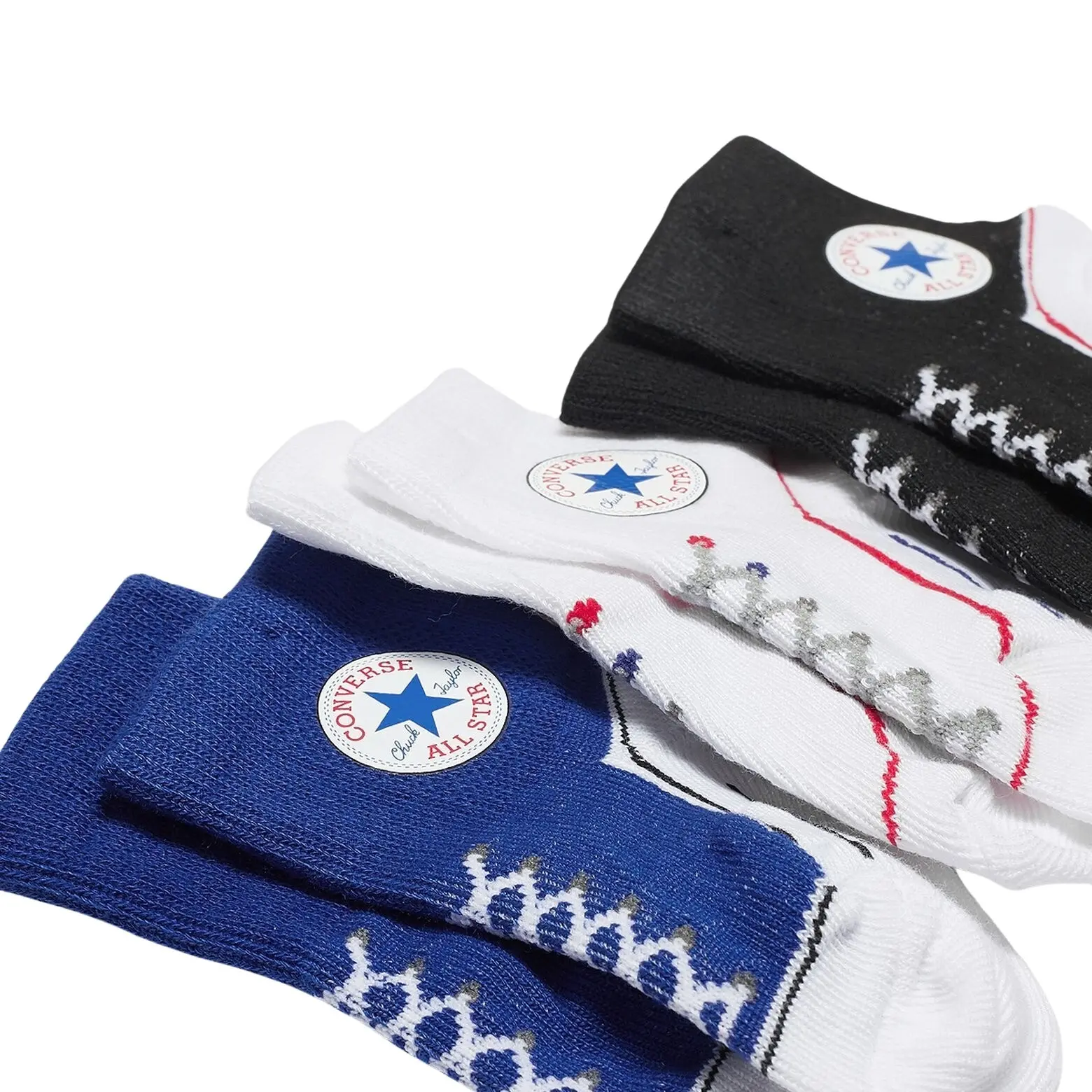 Chaussettes striées bébé Converse (x3) Basket-Center