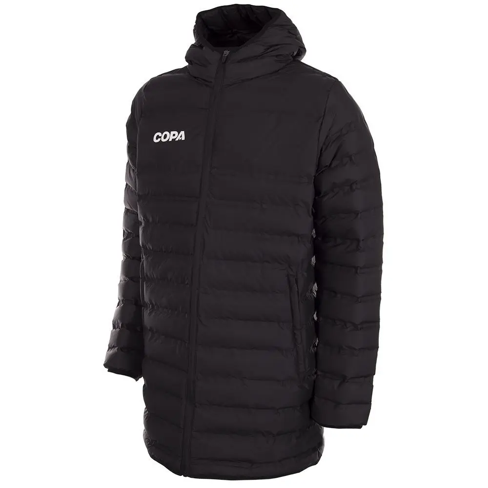Copa Football Lange Daunenjacke Mit Kapuze Copa Bench
