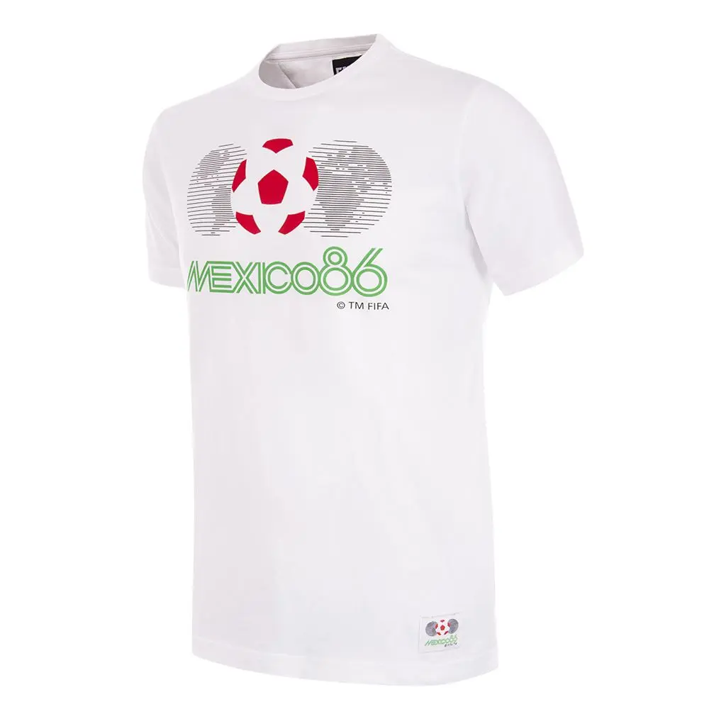 Copa Football T-Shirt Copa Mexique World Cup Emblem 1986