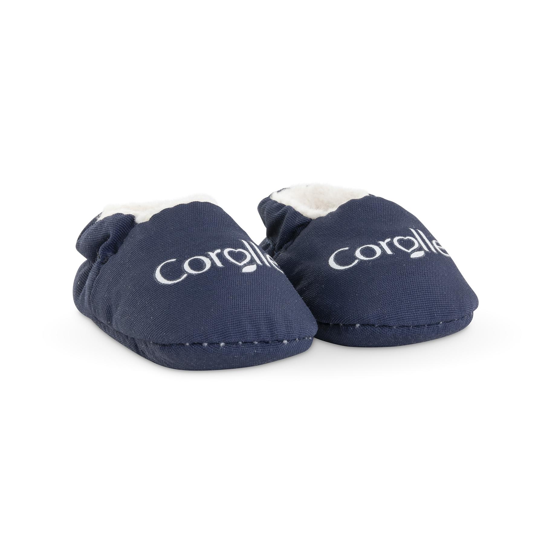 4062013111124 - Navy Blue Slippers for Baby Doll 30cm