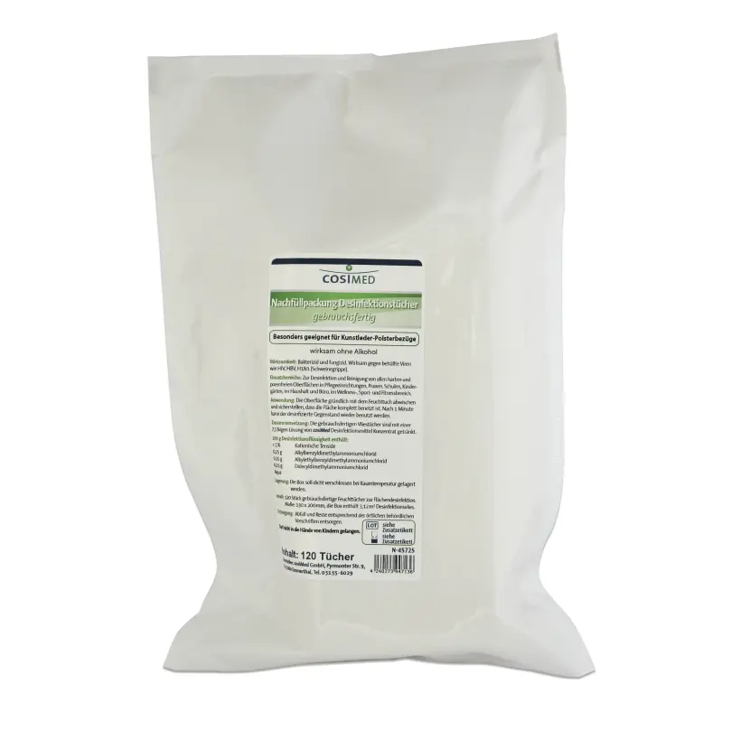 Cosimed Unisex Blanc Wet Disinfectant Wipes Refill Pack