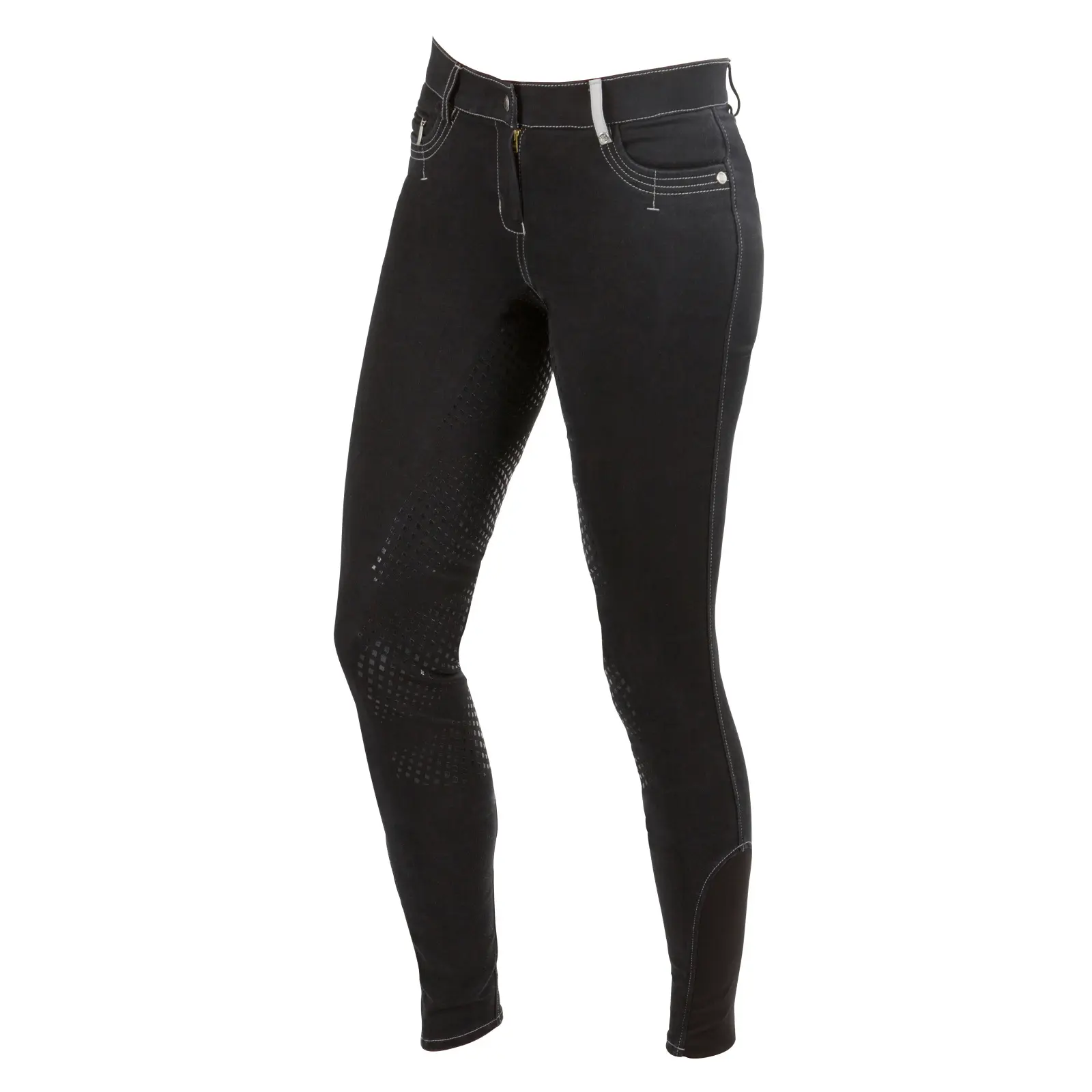 Covalliero Girls Noir Full Grip Riding Pants For Basicplus