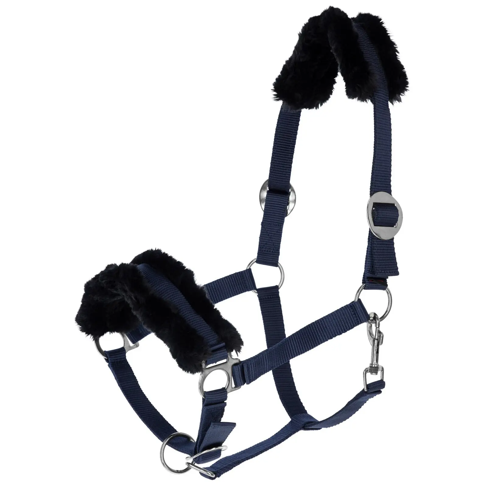 Covalliero Bleu Fur Halter For Horse Classicsoft