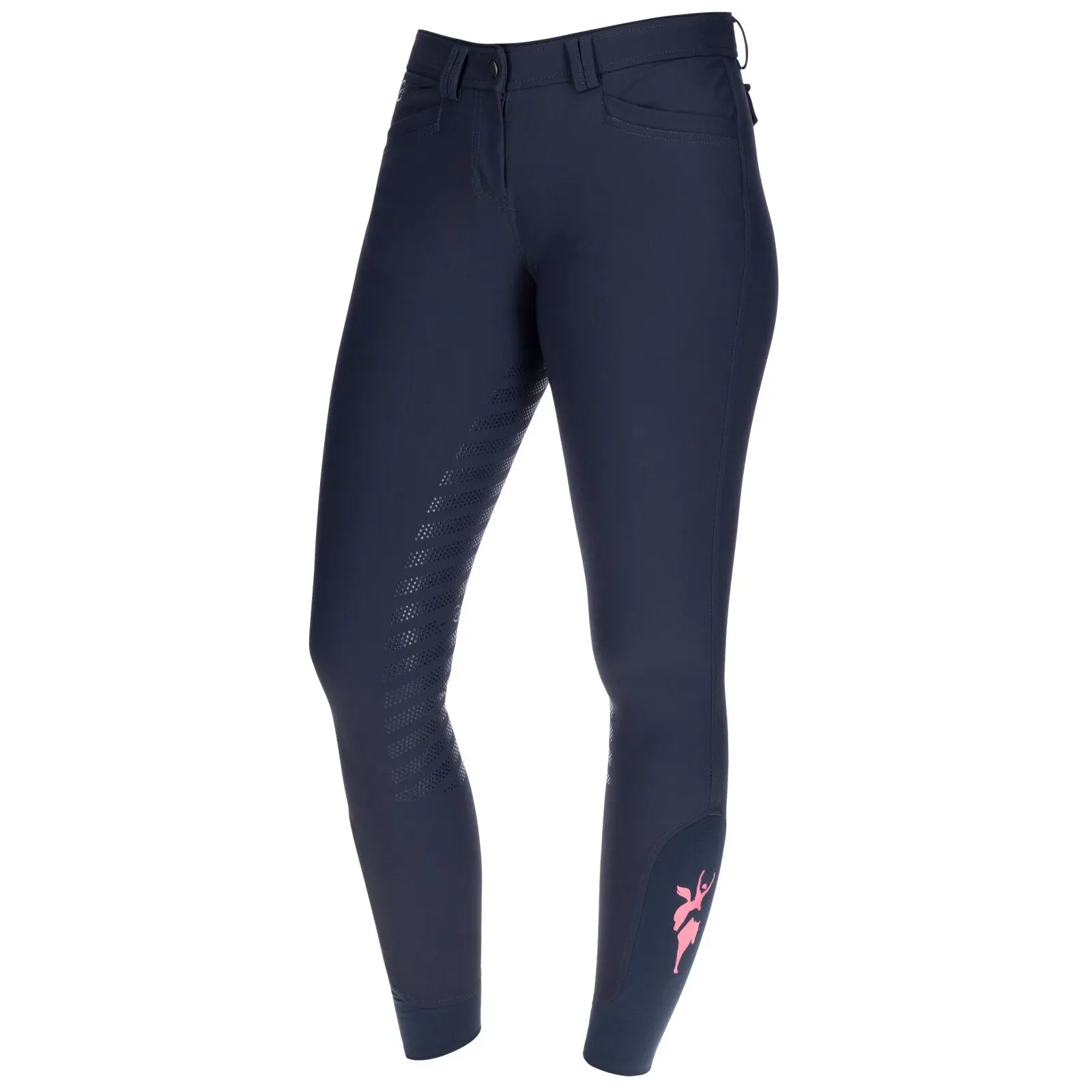 Covalliero Women's Bleu Full-Bottom Riding Trousers Janne X Pinkribbon