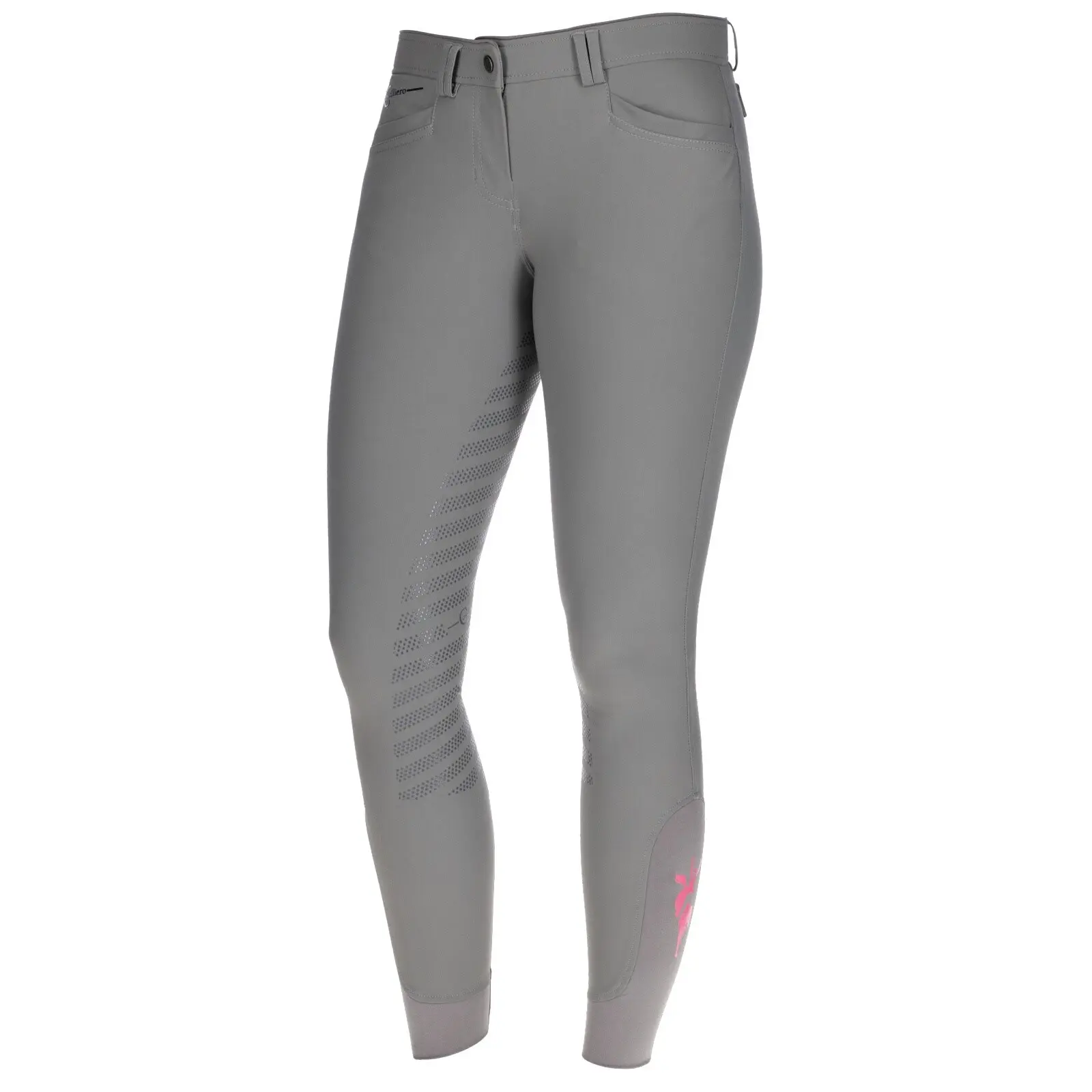 Covalliero Women's Gris Full-Bottom Riding Trousers Janne X Pinkribbon
