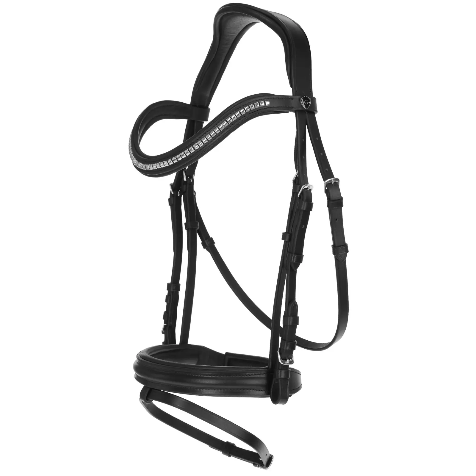 Bridon équitation muserolle combinée Covalliero Clincher