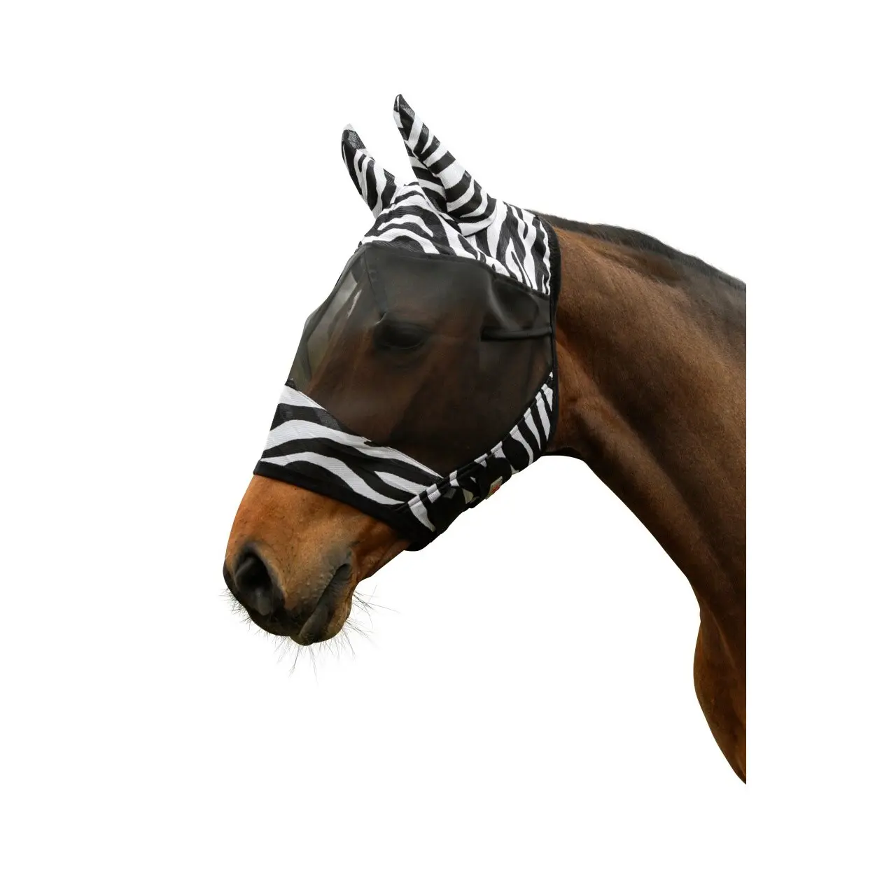 Meilleurs prix pour Masque anti-mouches pour cheval avec protection des oreilles Covalliero Zebra