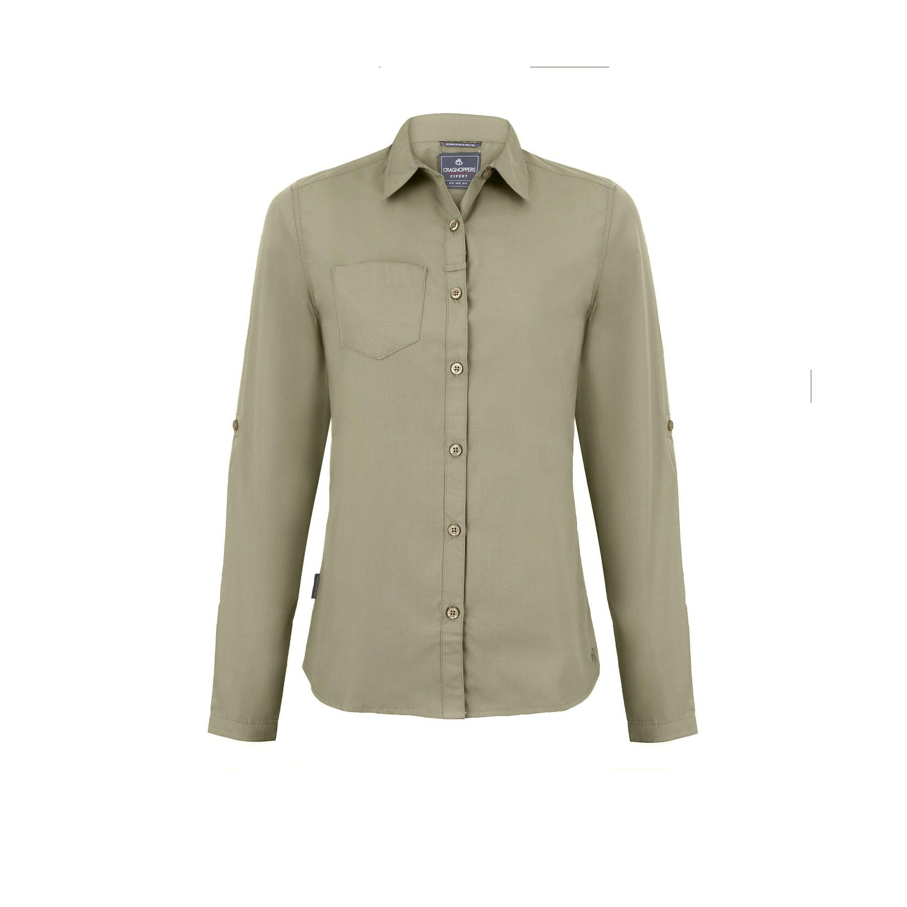 5054904640843 - Langarm-Bluse aus recyceltem Polyester für Frauen Craghoppers