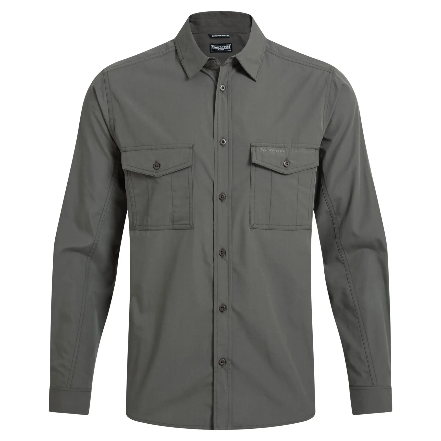 Craghoppers Men's Gris Long Sleeve Shirt Kiwi Ii