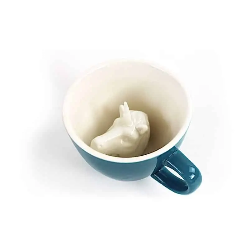 Tasse à café Creature Cups Licorne bleu
