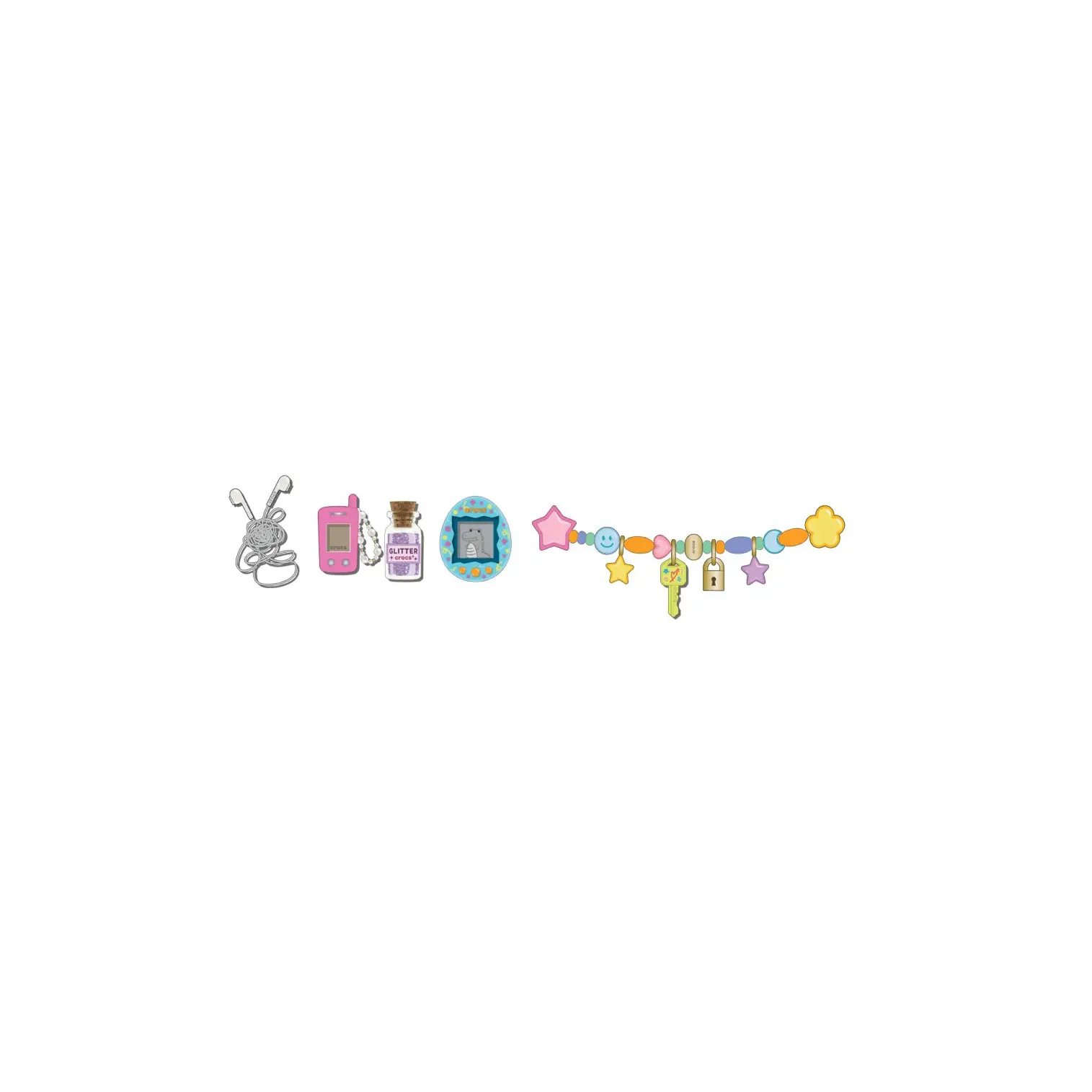 Crocs Multicolore Jibbitz Girly Junk Drawer (X5)