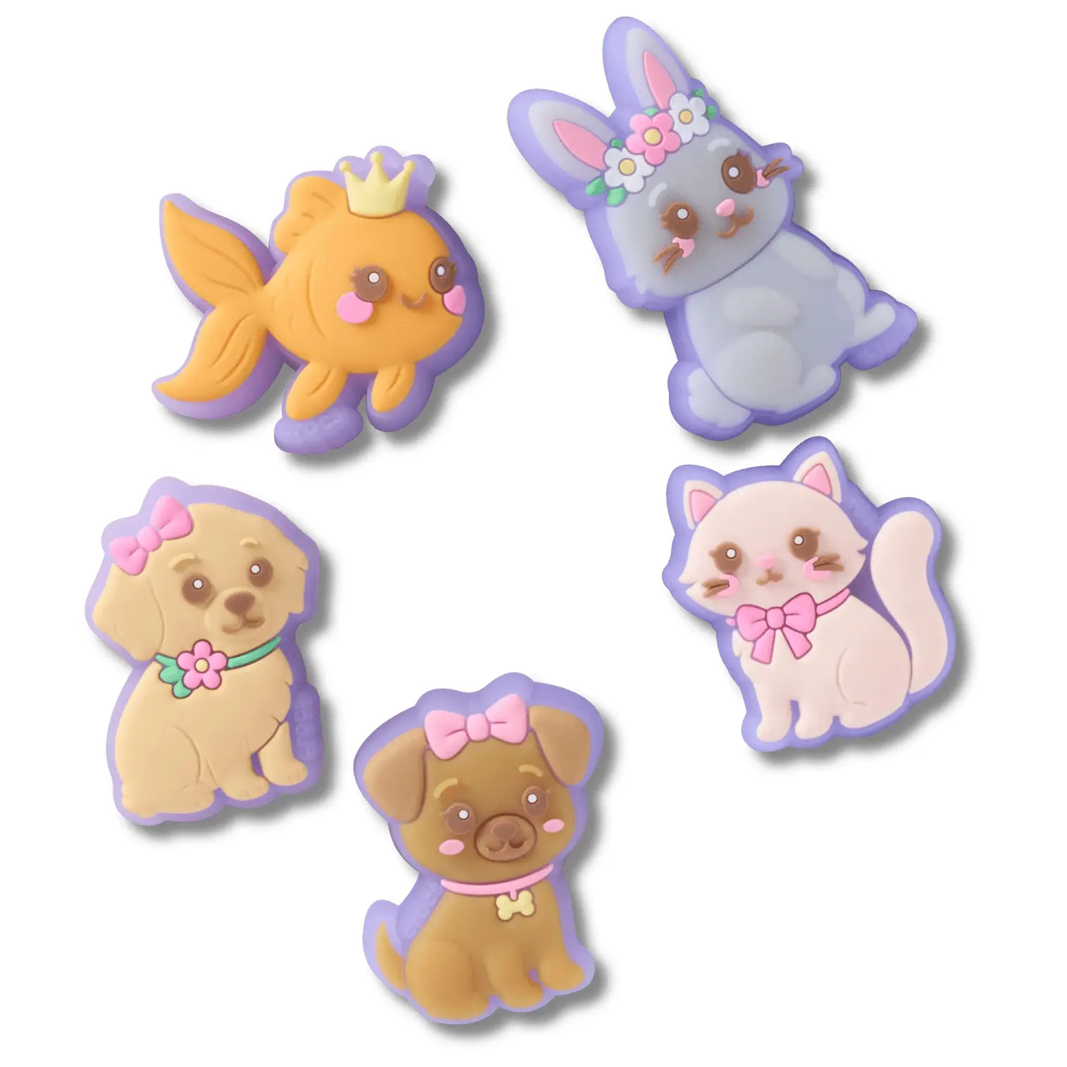 Crocs Multicolore Jibbitz Lights Up Princess Pets (X5)