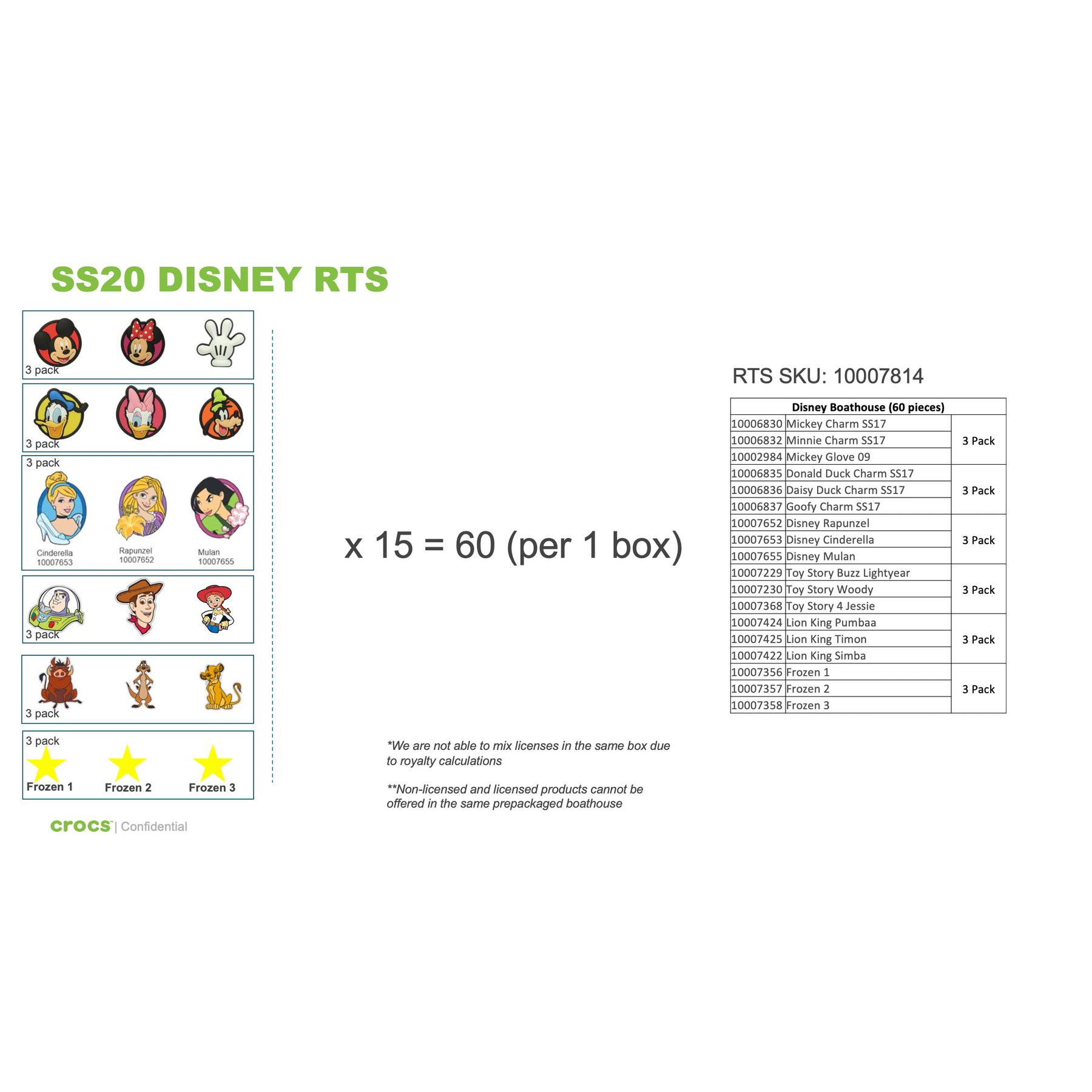 0191448540347 - Jibbitz Disney Variety Standard RTS