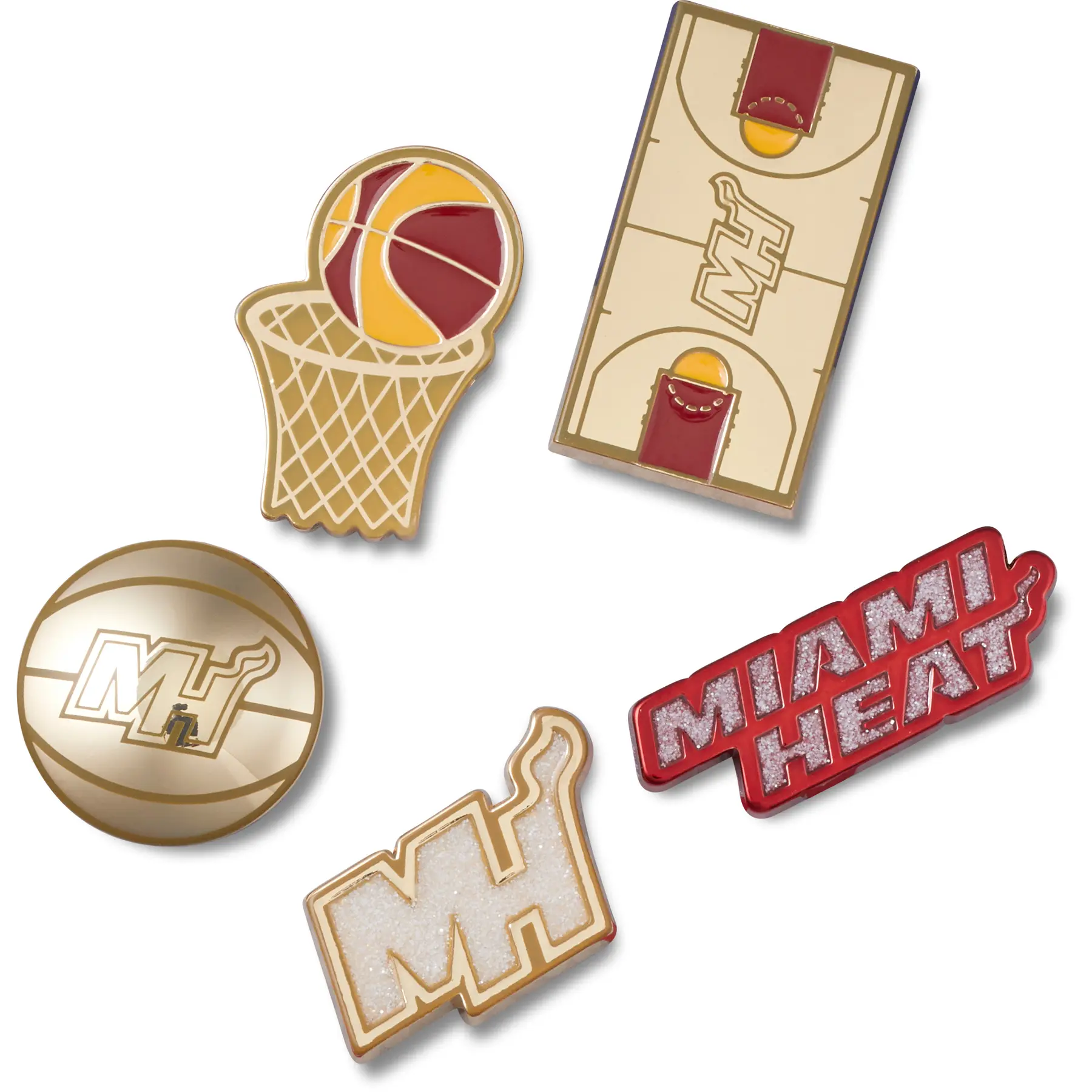 0196265373468 - Jibbitz NBA Miami Heat (x5)