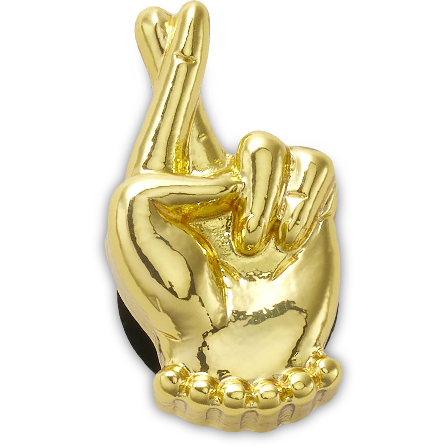 0196265414109 - Jibbitz Gold Fingers Crossed