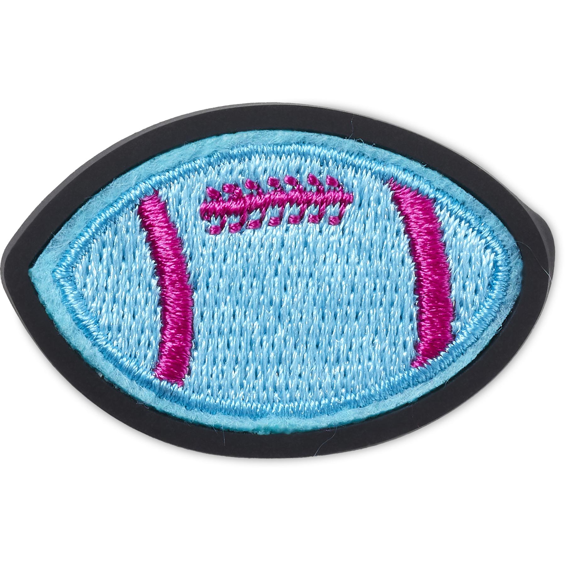 0196265423033 - Jibbitz Neon Football Varsity Patch