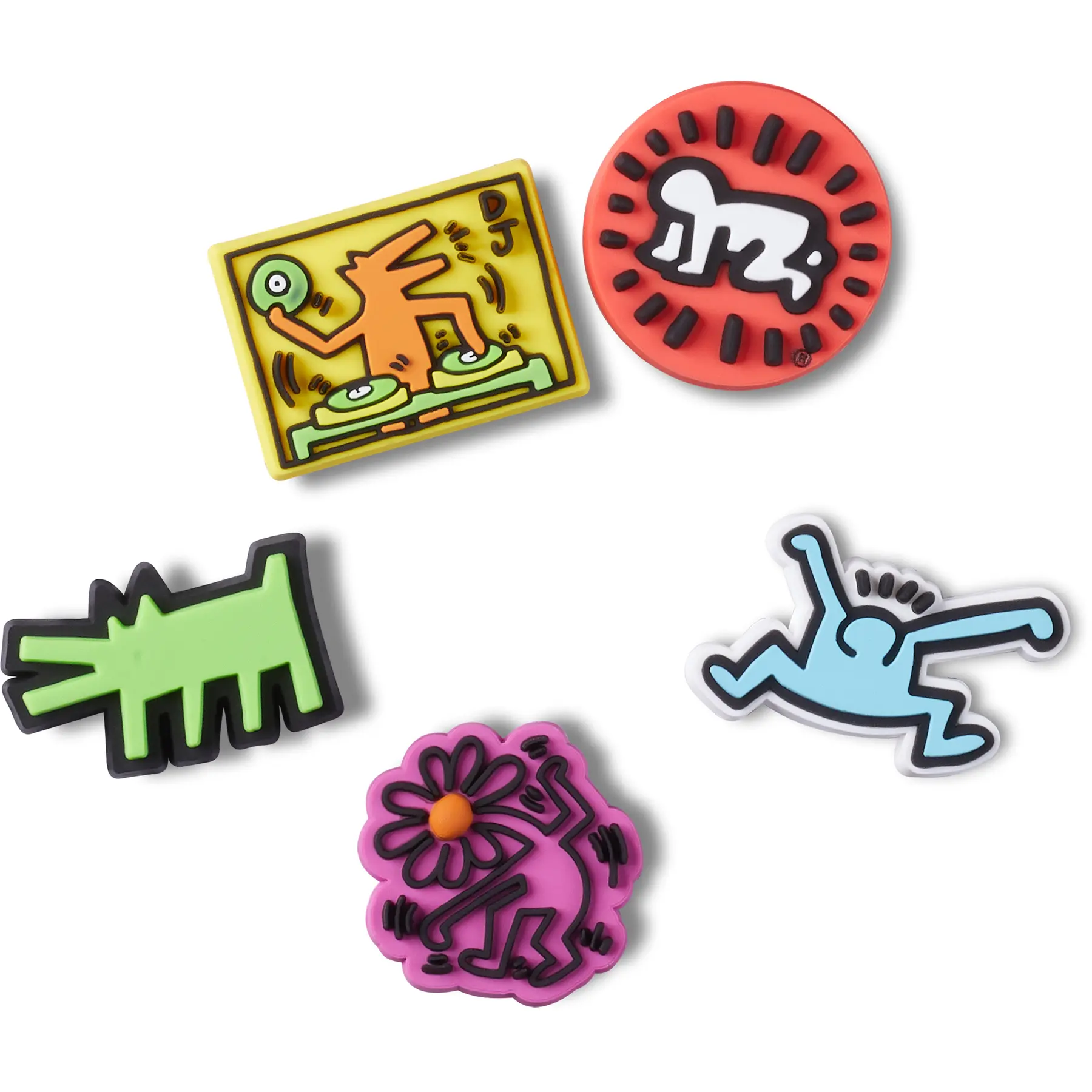 0196265702725 - Jibbitz Haring (x5)