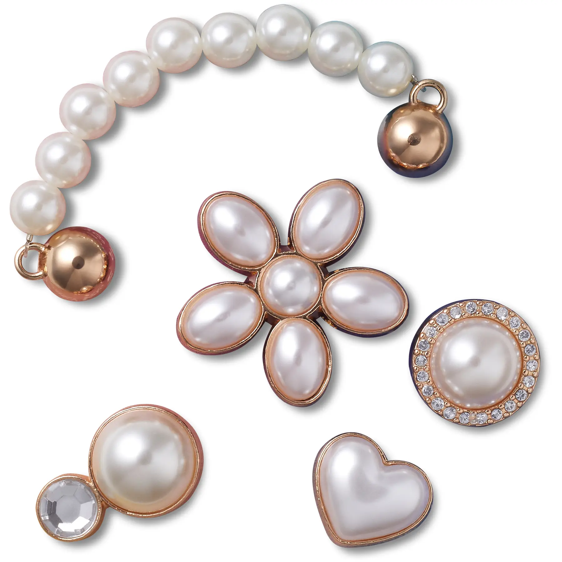 Jibbitz Crocs Dainty Pearl Jewelry (x5)