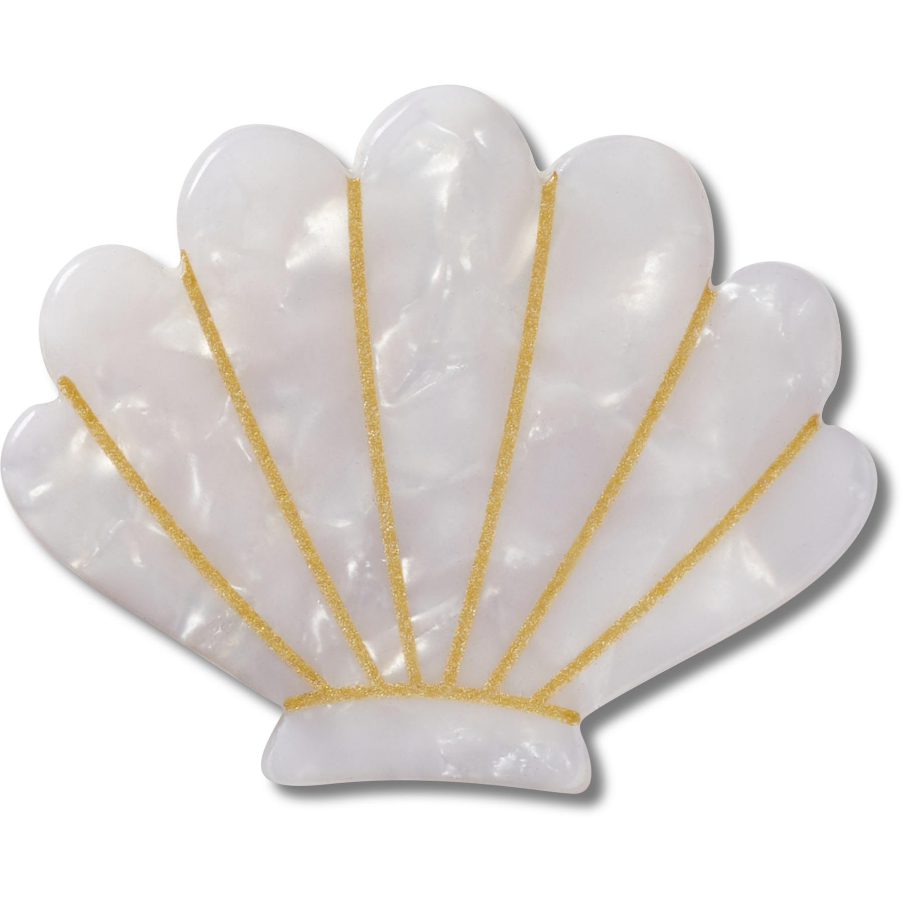 0198445175183 - Jibbitz White and Gold Seashell