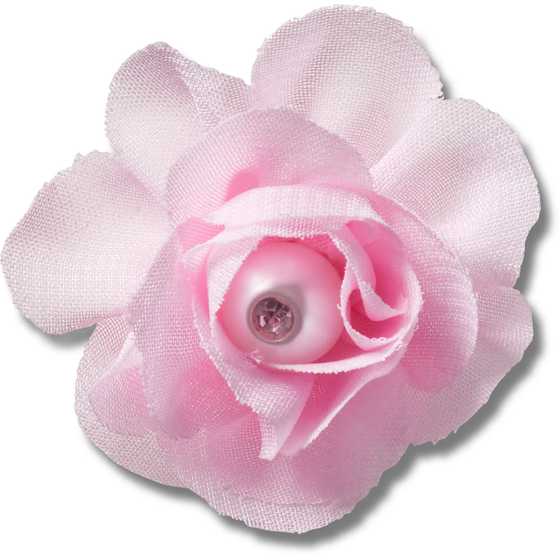 0198445175305 - Jibbitz mit Perle Pink Fabric Flower