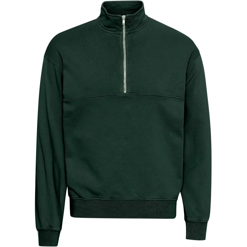 5602991061203 - Sweatshirt 1 4 Reißverschluss Organic hunter green