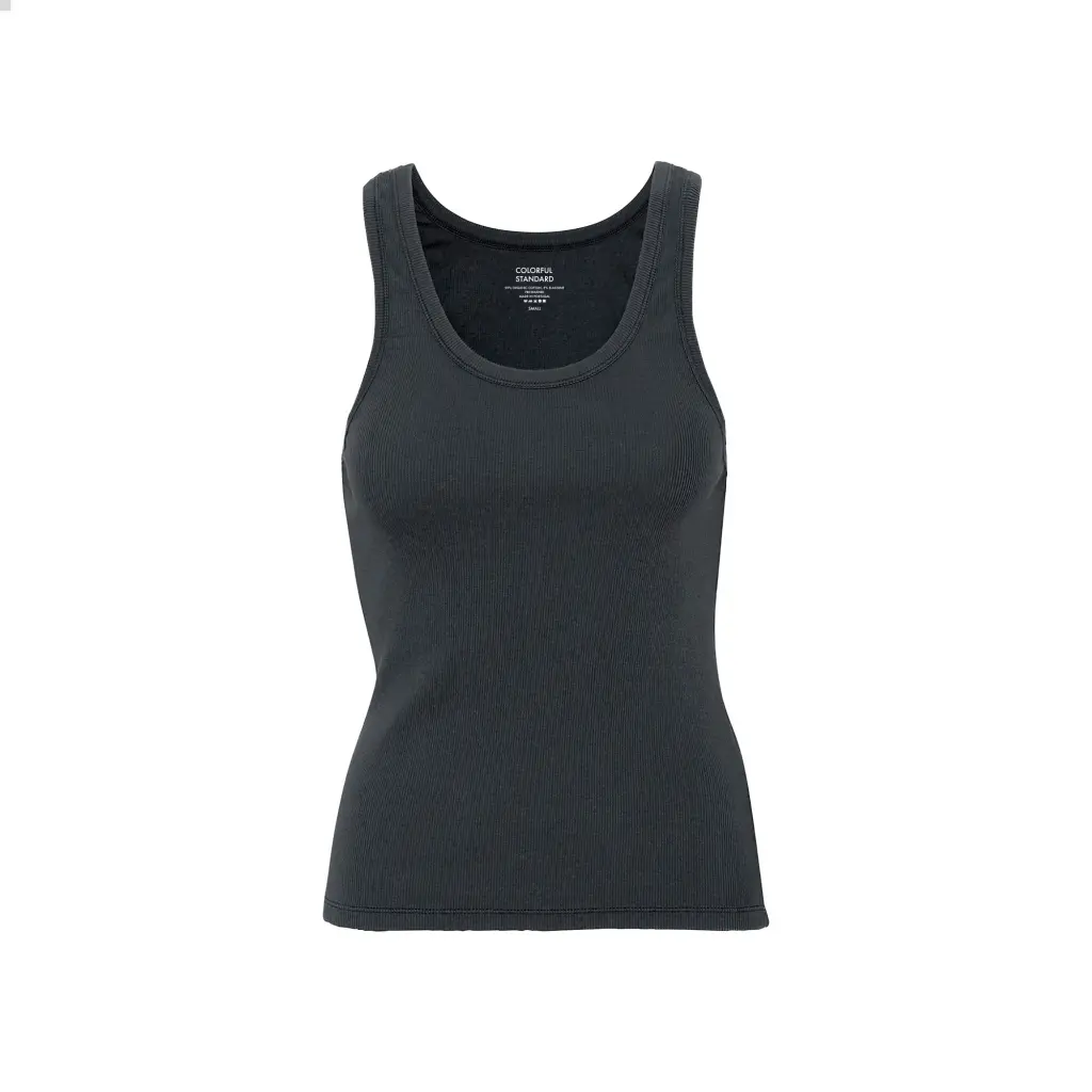Canottiera a coste da donna  Organic petrol blue